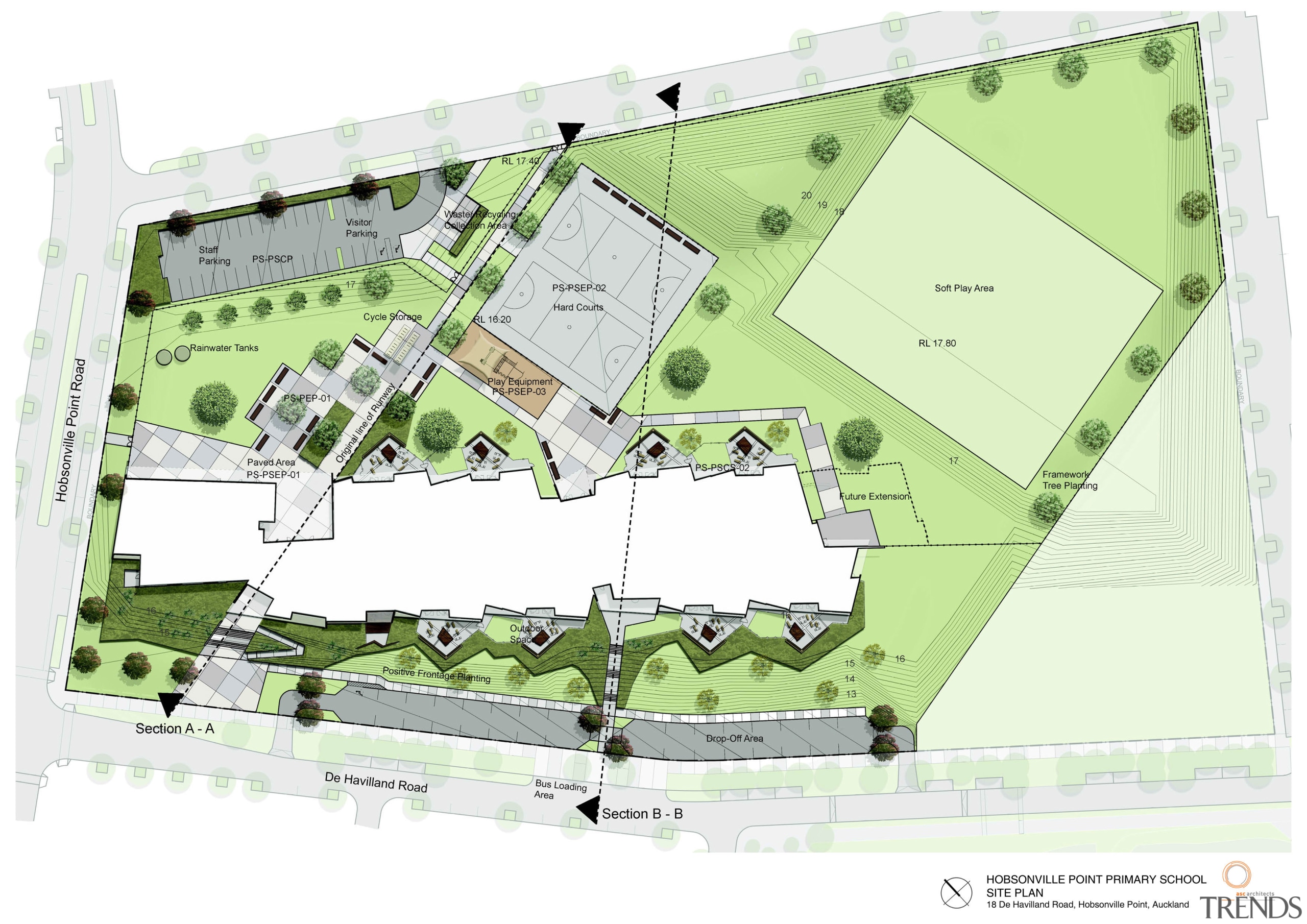 Street of knowledge  Hobsonville Point Primary and area, floor plan, land lot, neighbourhood, plan, property, residential area, structure, urban design, white