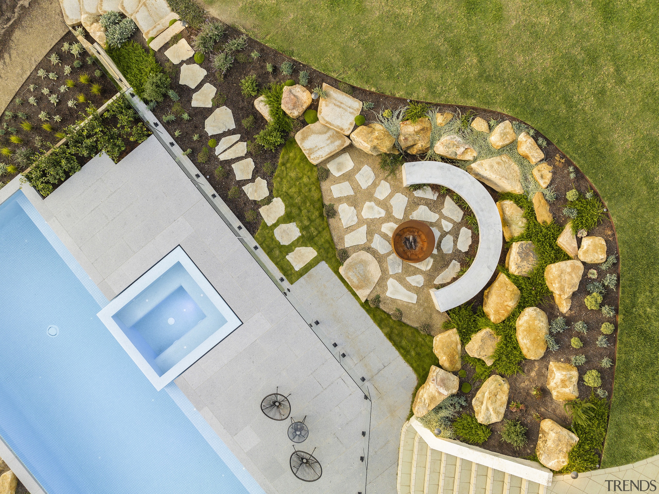 A bird's eye view of the project. - 