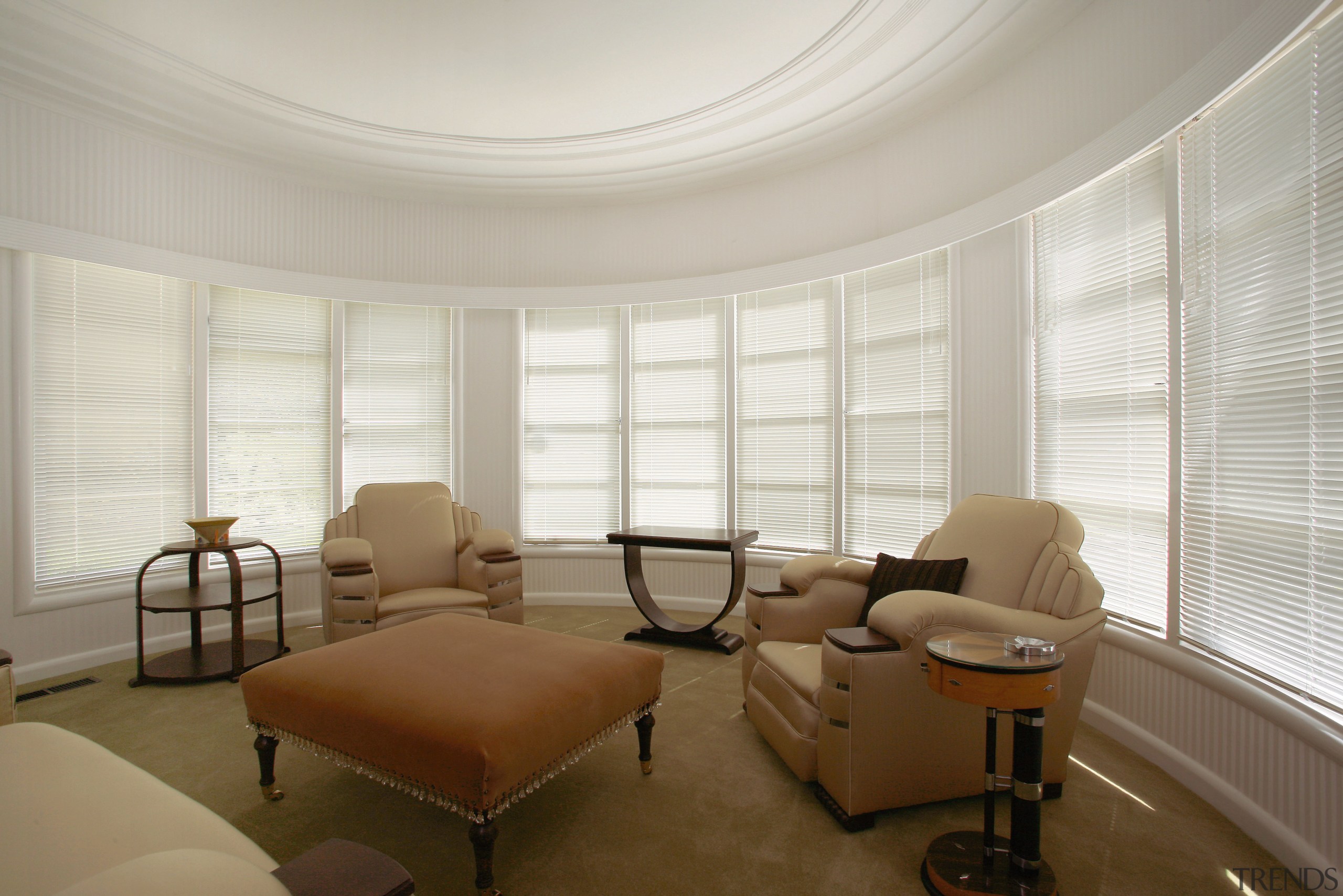 A view of some windows from Window Treatments ceiling, curtain, daylighting, interior design, living room, property, real estate, room, wall, window, window blind, window covering, window treatment, gray, brown