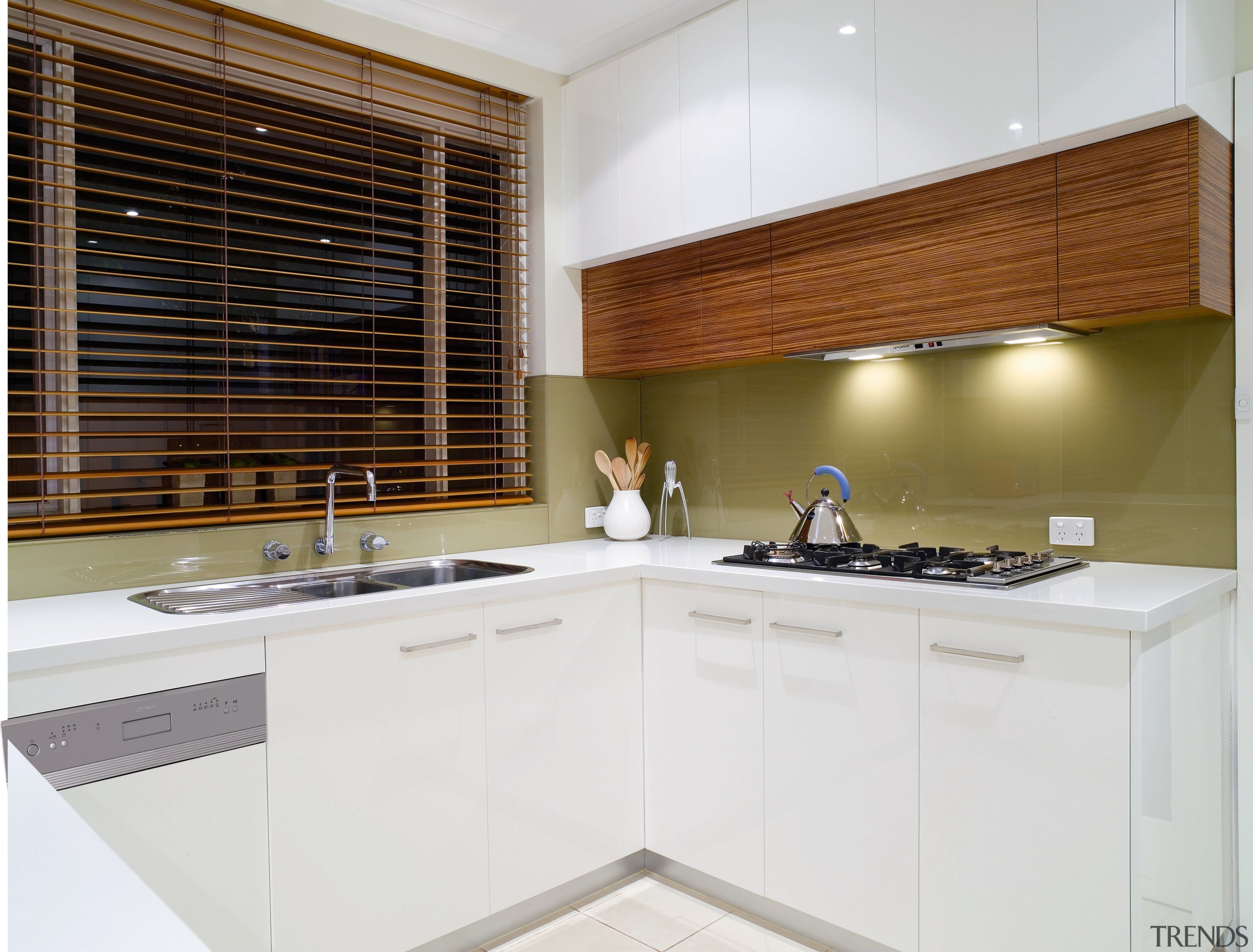 A view of some appliances by Applico. - cabinetry, countertop, interior design, kitchen, real estate, room, white, brown