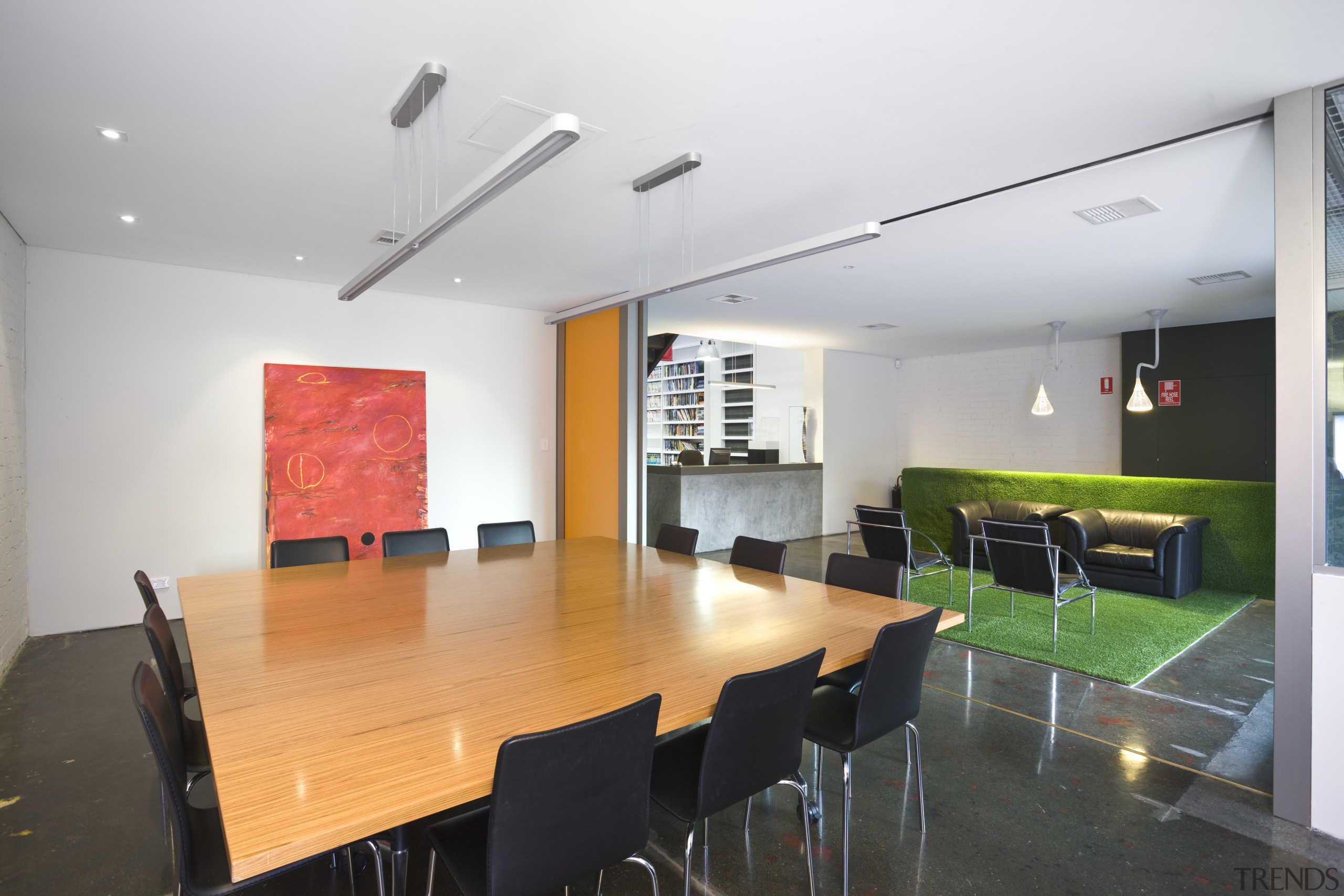 JCY Architects + Urban Designers office, Perth - architecture, ceiling, conference hall, house, interior design, office, real estate, room, table, white, gray