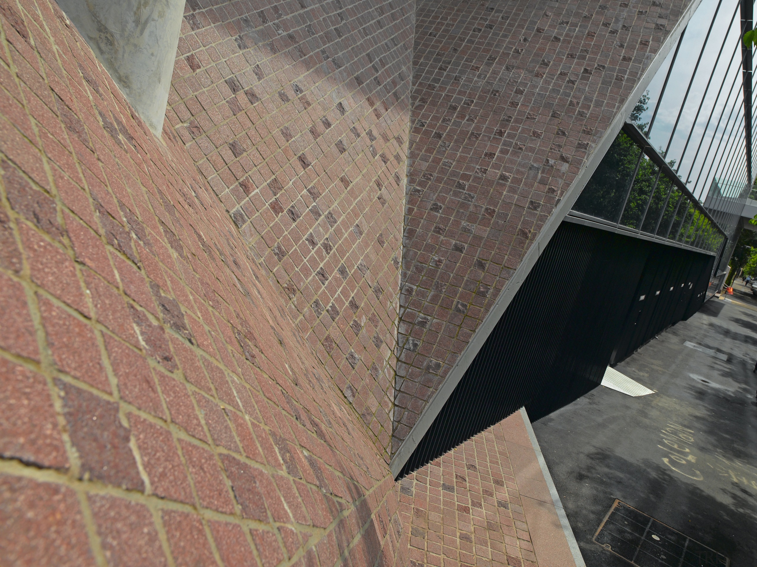 Image featuring paving done by Sam the Paving angle, architecture, brick, brickwork, building, daylighting, facade, line, roof, wall, wood, brown, gray