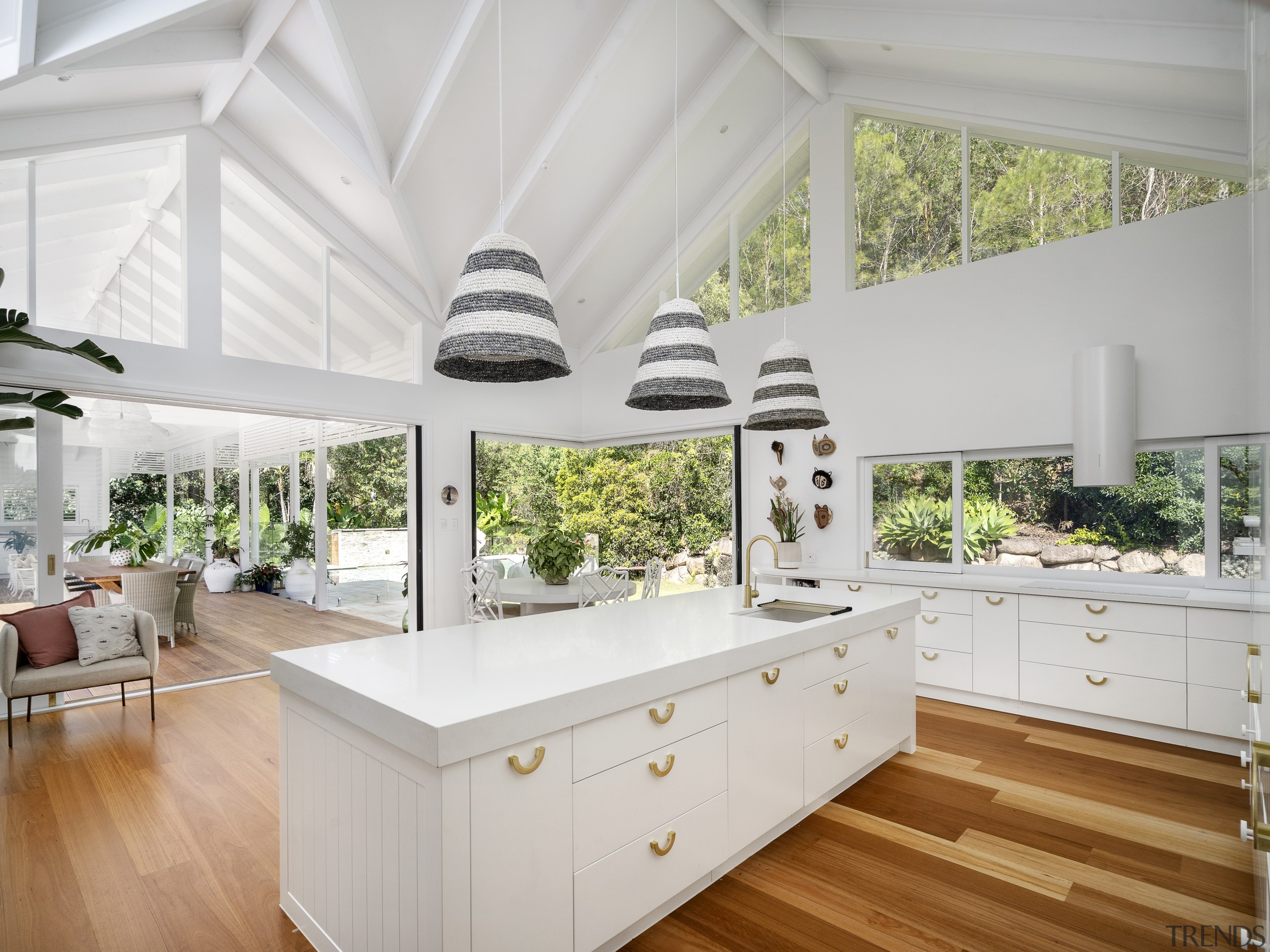 New kitchen with bold pendants. - Extension of 