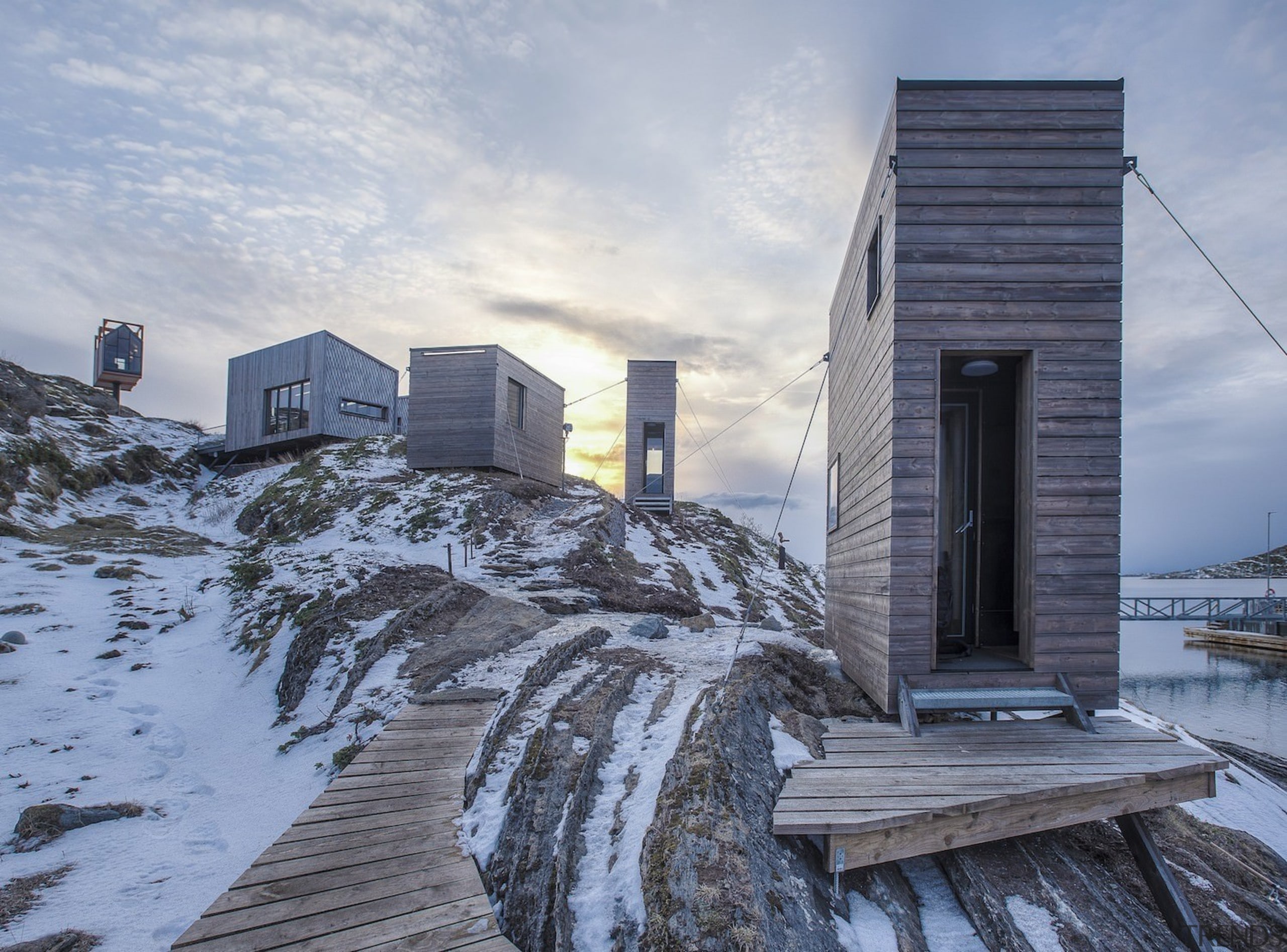 Architect: TYIN tegnestue ArchitectsPhotographer: Pasi Aalto / architecture, building, cloud, freezing, house, sky, snow, winter, wood, gray