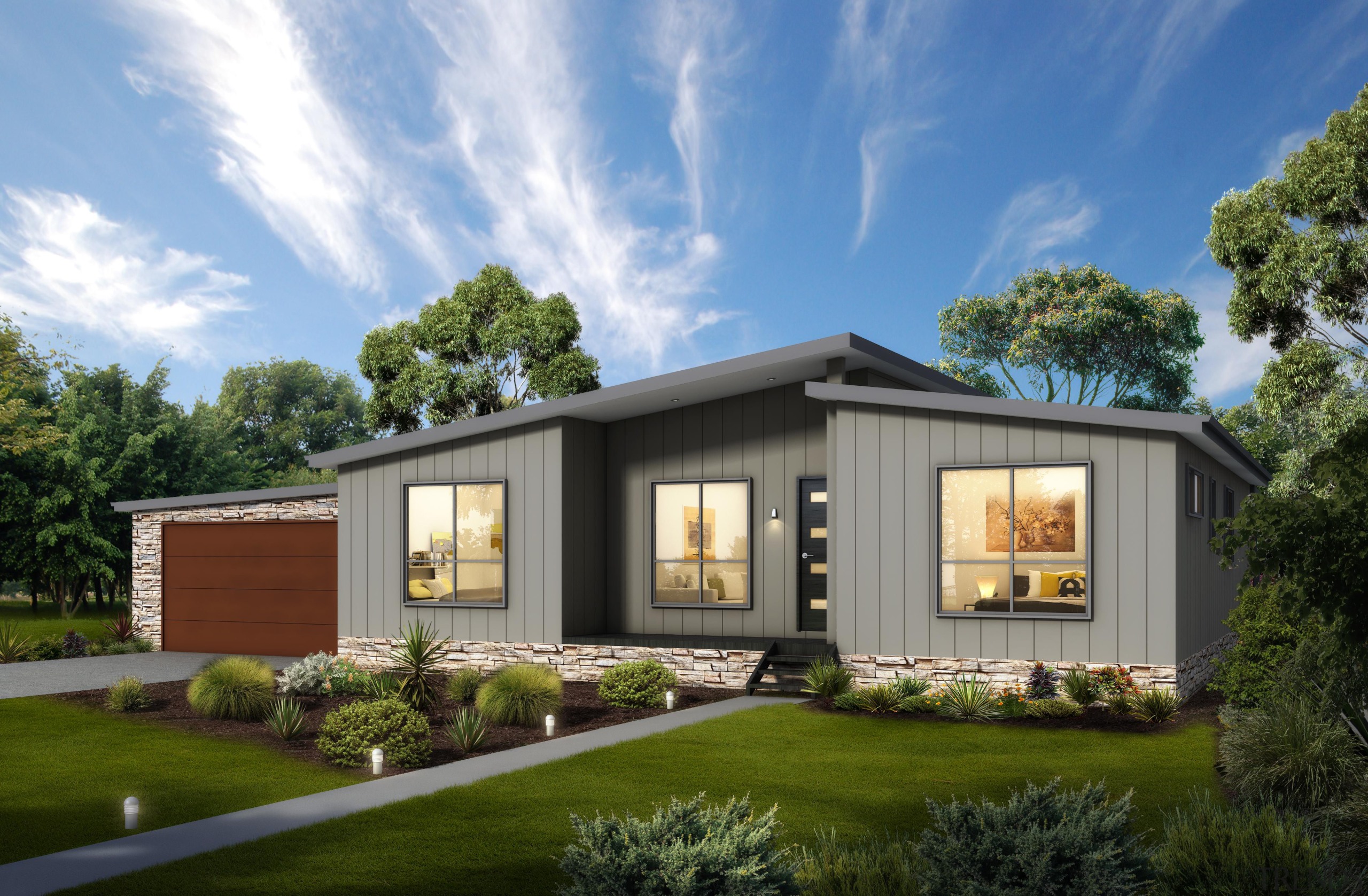 12.0 m x 12.0 mBedrooms: 3Bathrooms: 2Home: 139.1 cottage, elevation, estate, facade, farmhouse, home, house, landscape, property, real estate, brown