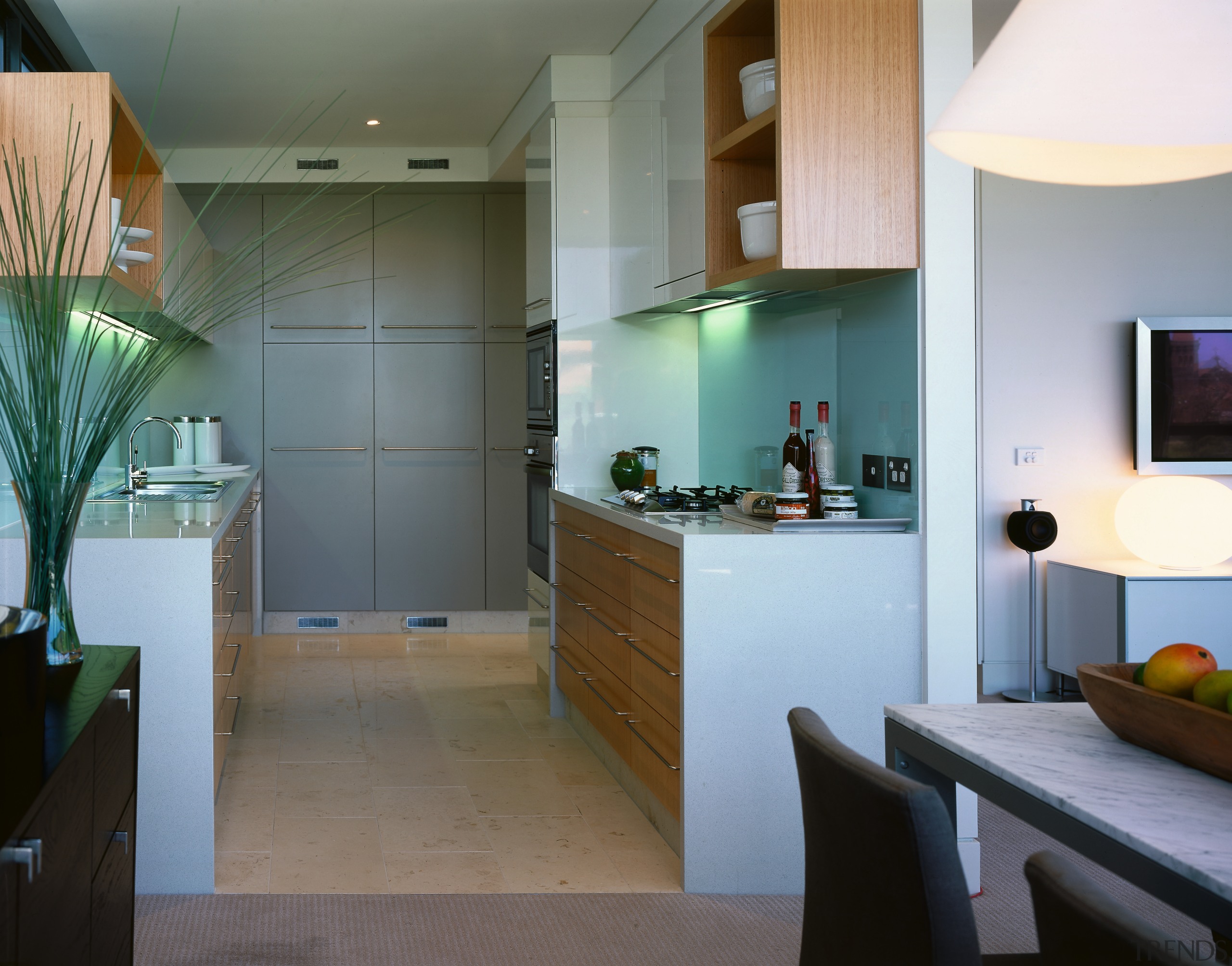 View of the kitchen within one of the architecture, cabinetry, ceiling, countertop, cuisine classique, flooring, interior design, kitchen, real estate, room, gray