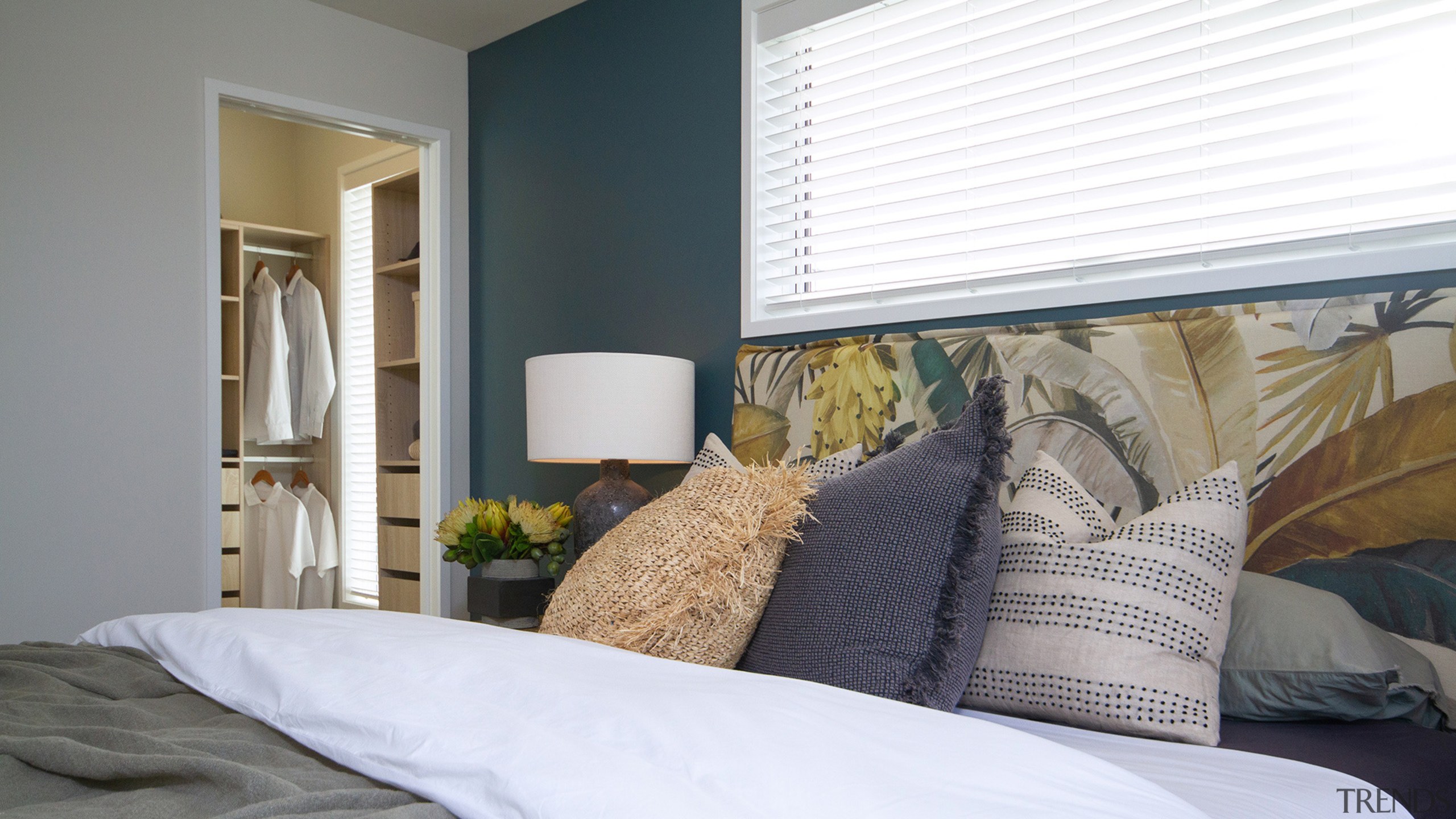 Looking into the master bedroom's dressing area complete 