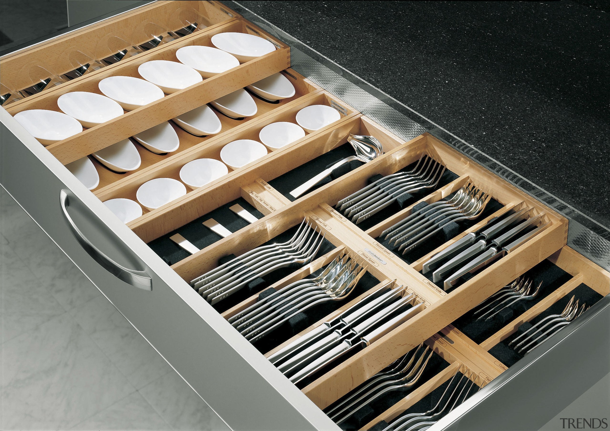 A place for everything and everything in its cutlery, furniture, product design, black, gray