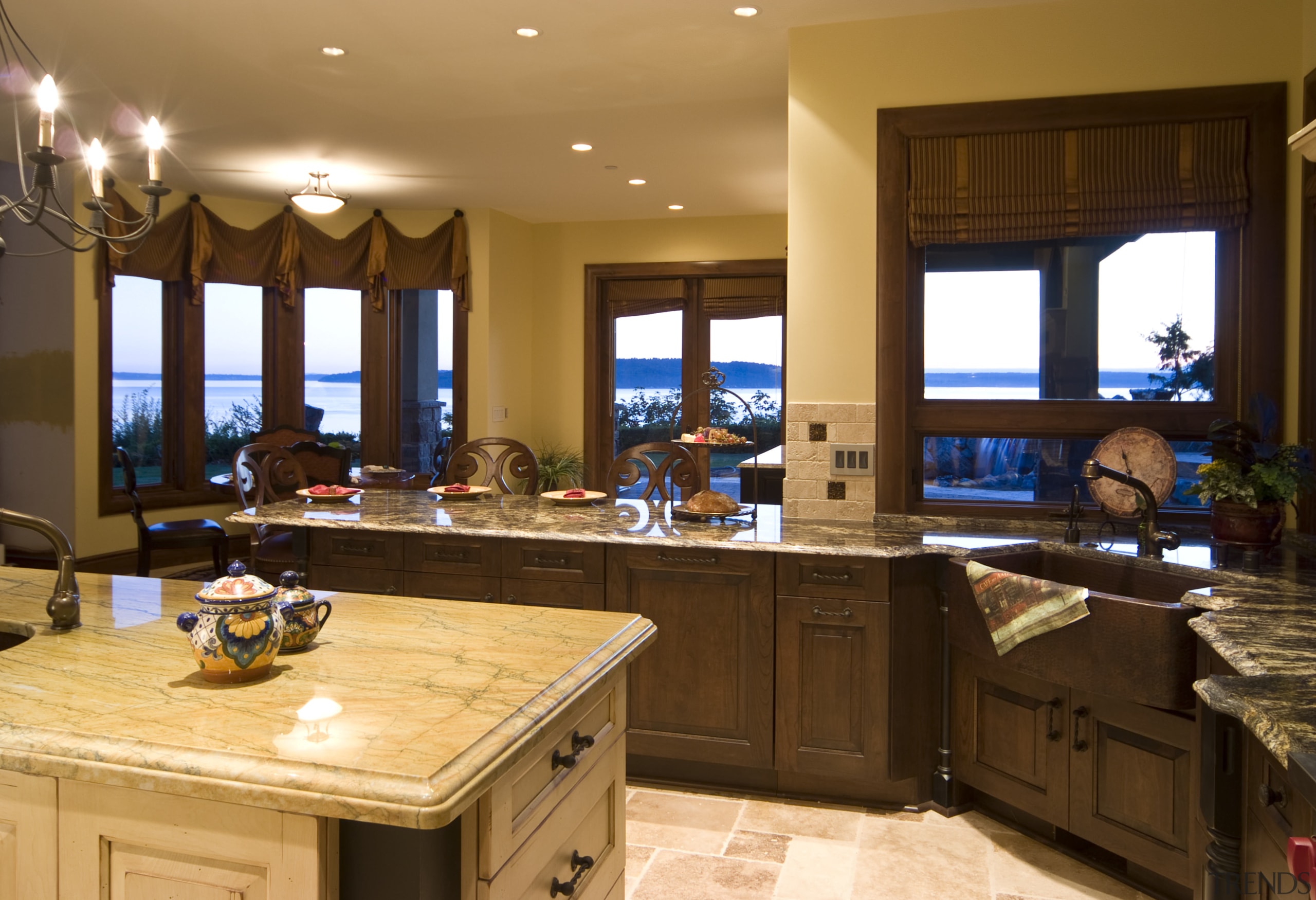 Pacific Crest Industries design and manufacture custom cabinetry cabinetry, countertop, cuisine classique, estate, interior design, kitchen, real estate, room, window, brown, orange