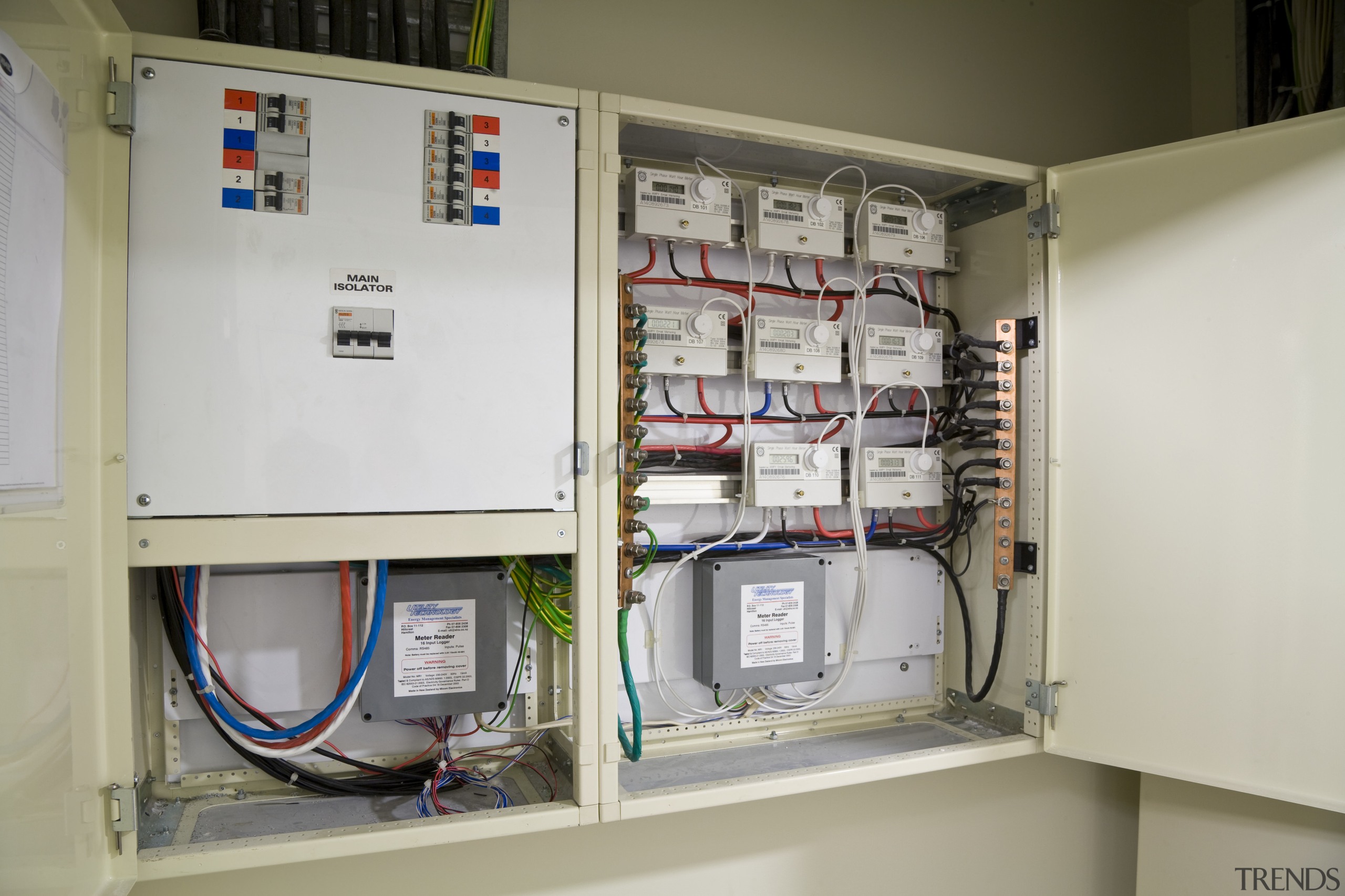 View of the electrical systems installed by NME control panel engineeri, electrical wiring, electronics, enclosure, product, gray