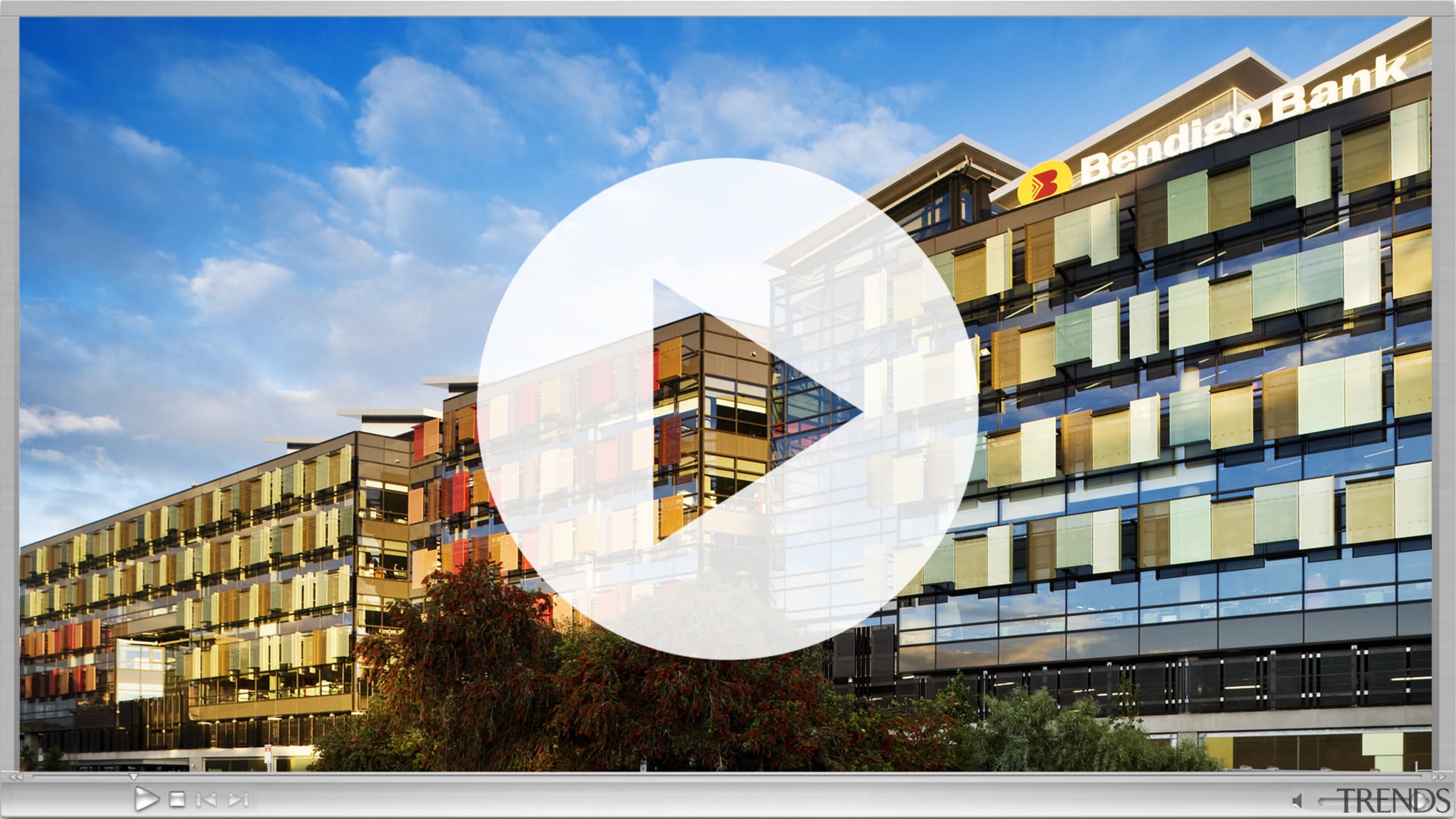 Bendigo Bank Video Thumbnail - Bendigo Bank Video apartment, architecture, building, commercial building, condominium, corporate headquarters, facade, headquarters, mixed use, property, real estate, residential area, sky, white