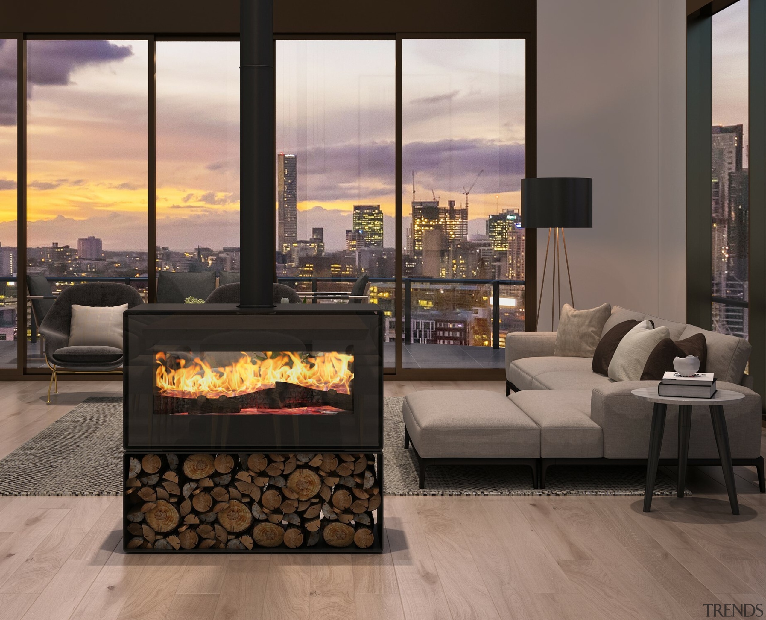 The VisionLINE Taurus Double Sided Fireplace – when 