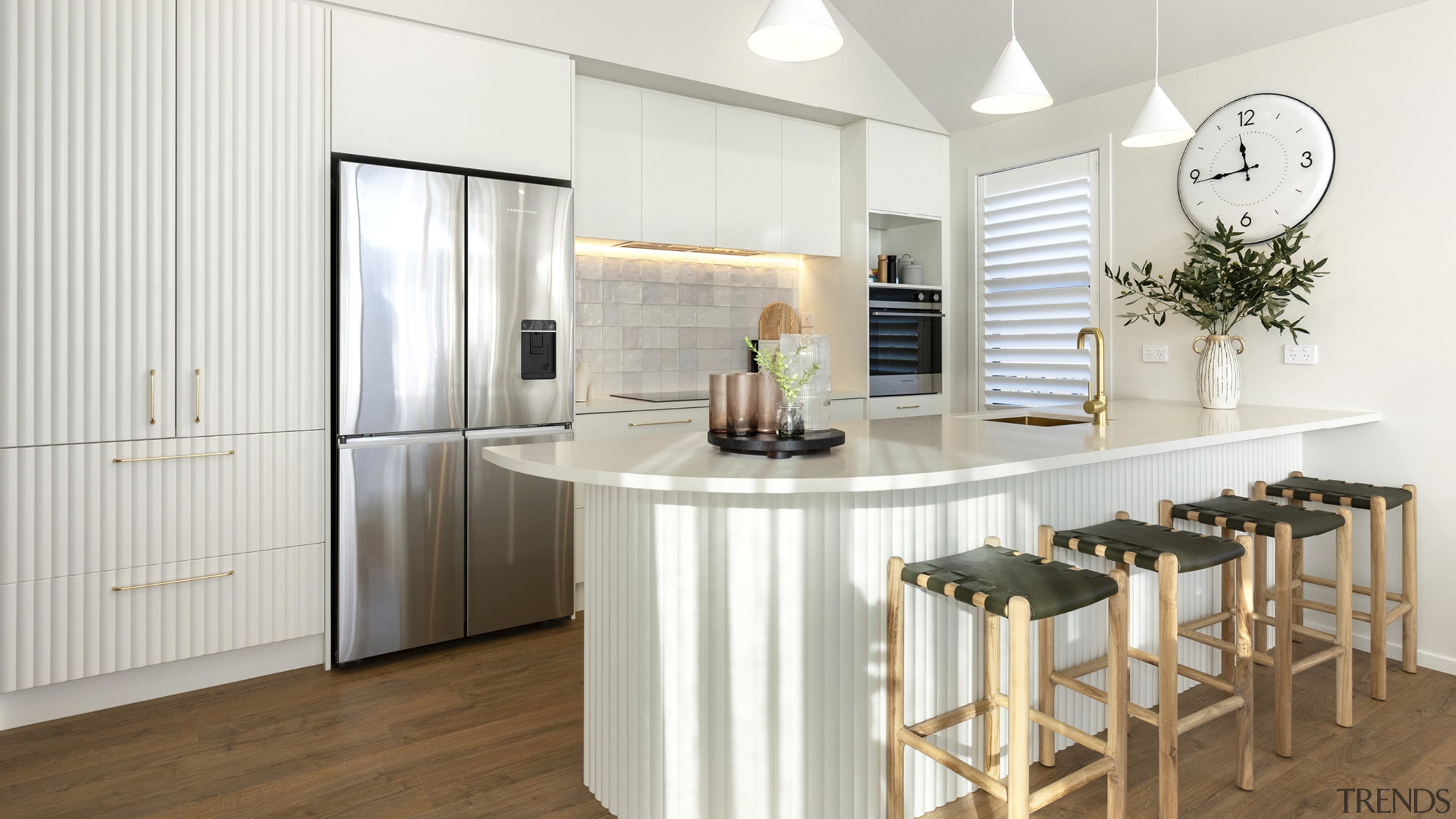 The G.J. Gardner showhome's generous kitchen island includes 