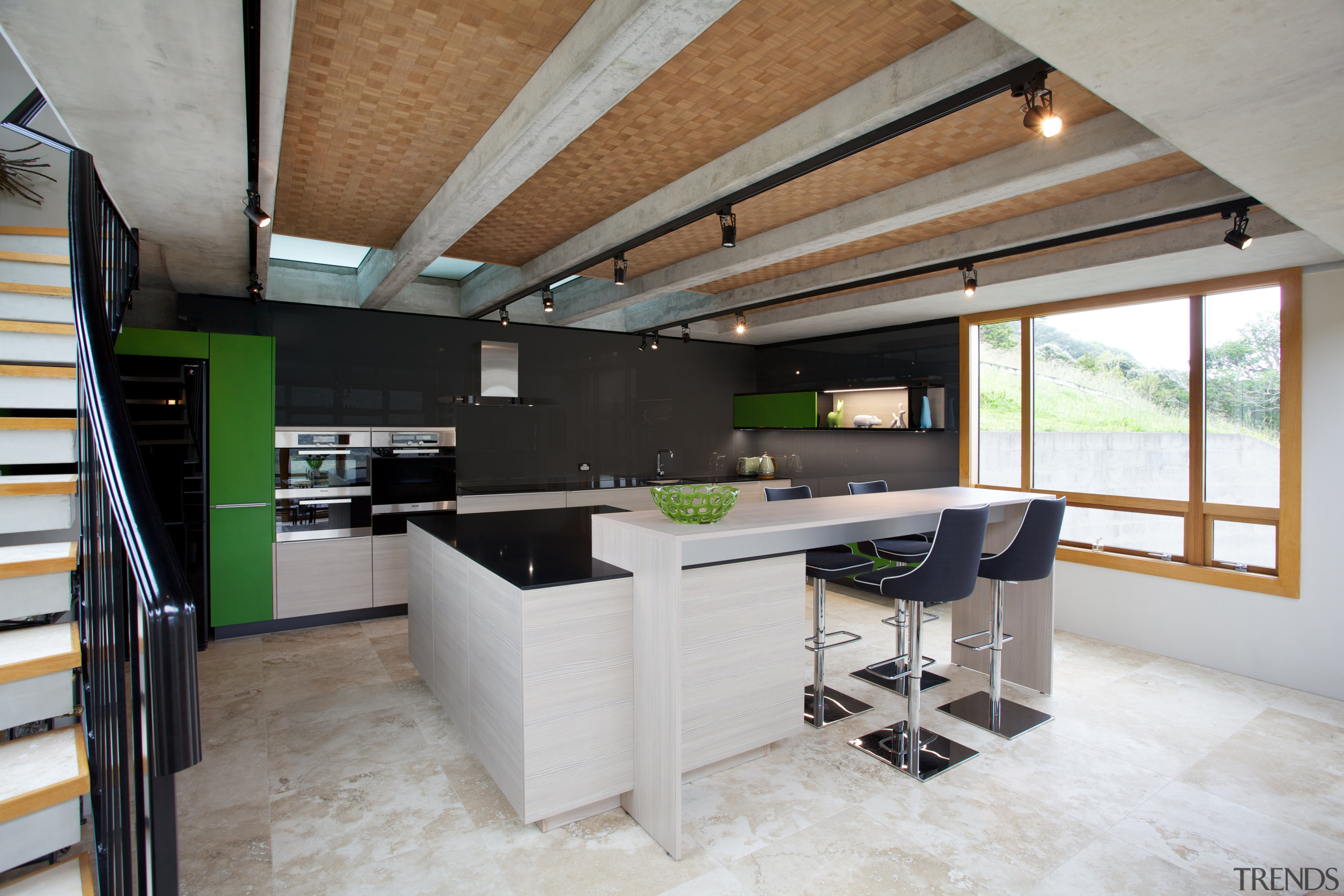 This Poggenpohl kitchen by designer Lara Farmilo is architecture, countertop, house, interior design, kitchen, loft, gray