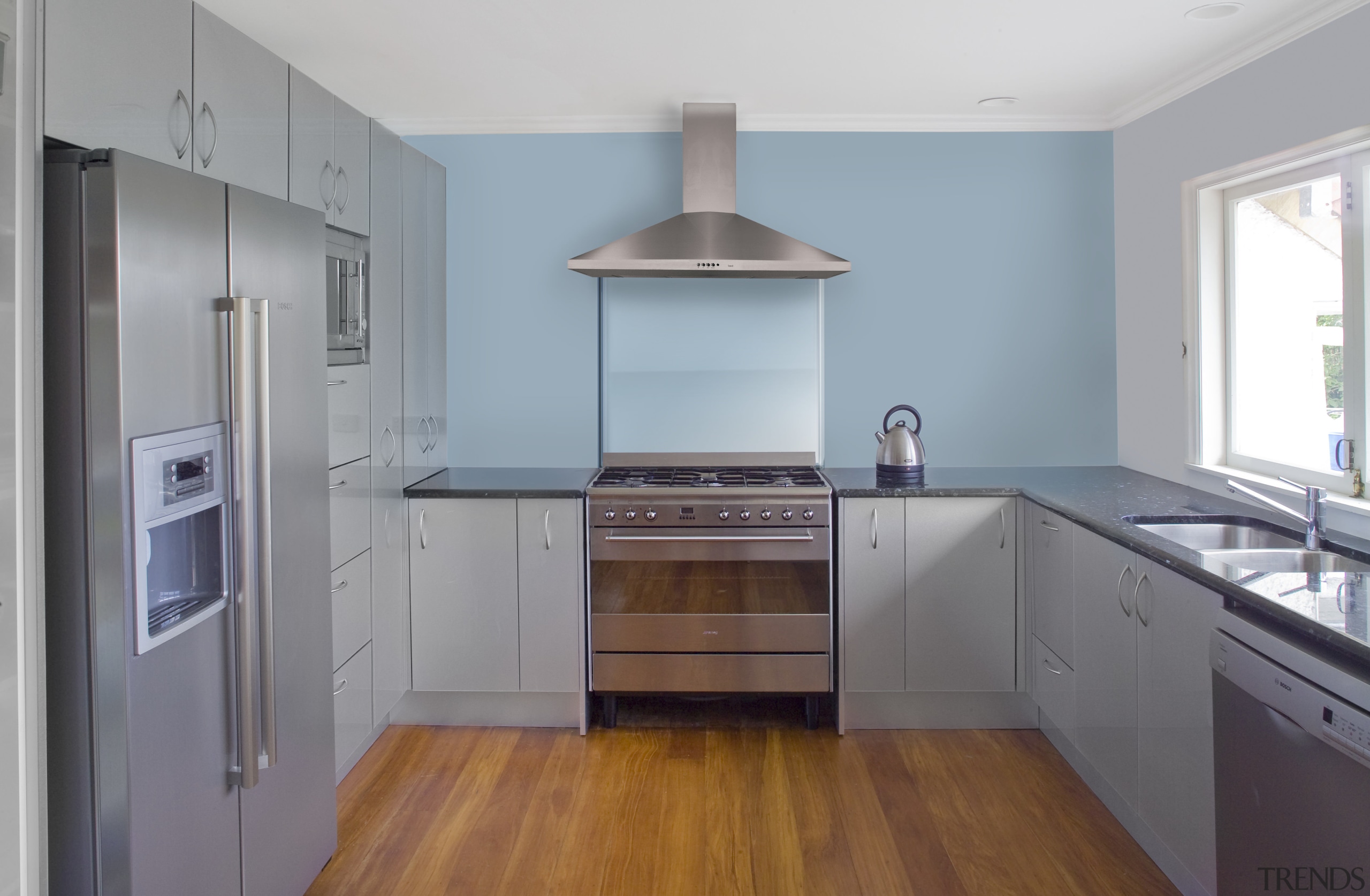 View of Kitchen by Apollo Bathroom &amp; Kitchen. cabinetry, countertop, cuisine classique, floor, flooring, hardwood, home appliance, interior design, kitchen, property, real estate, room, gray