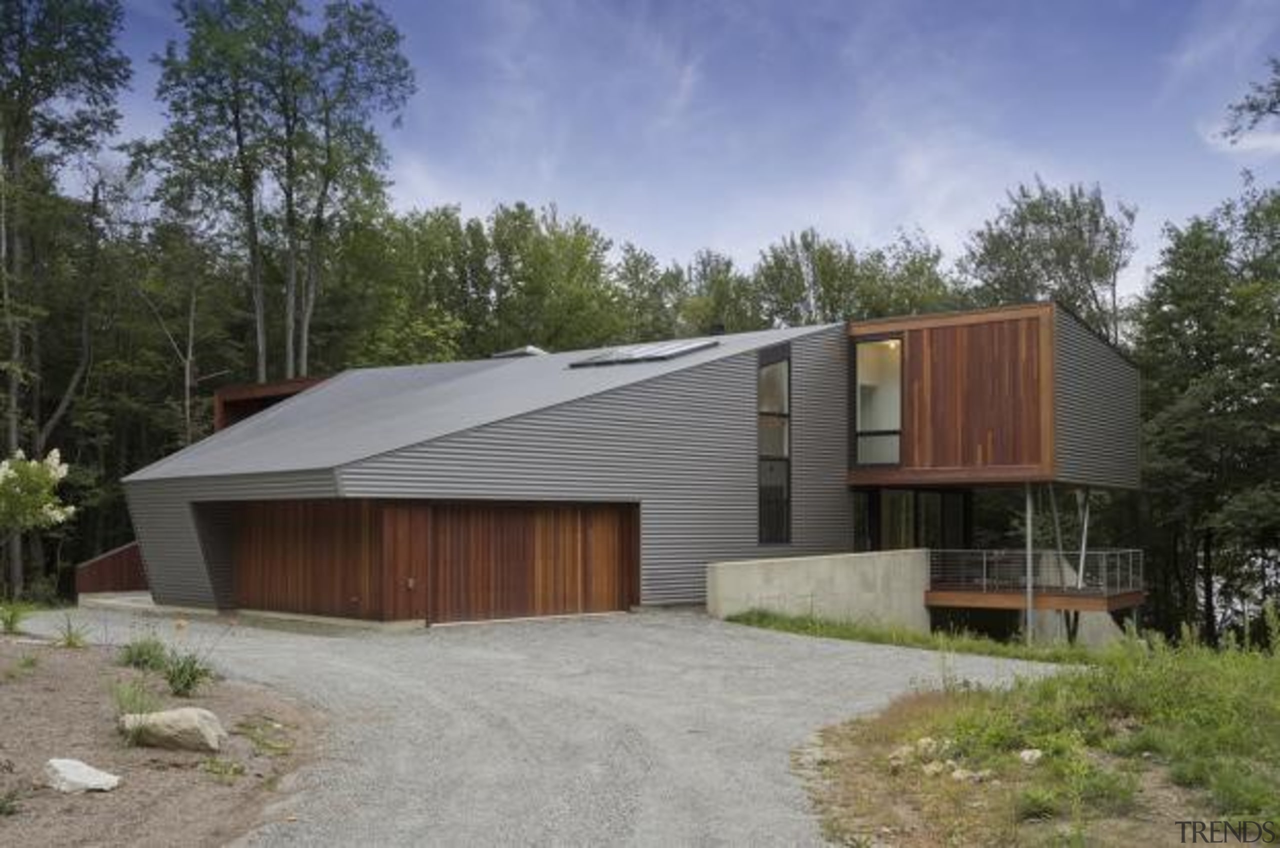 Berkshire Pond House, Becket, MA, United StatesDavid Jay architecture, barn, cottage, facade, farmhouse, home, house, property, real estate, shed, siding, wood, gray, brown