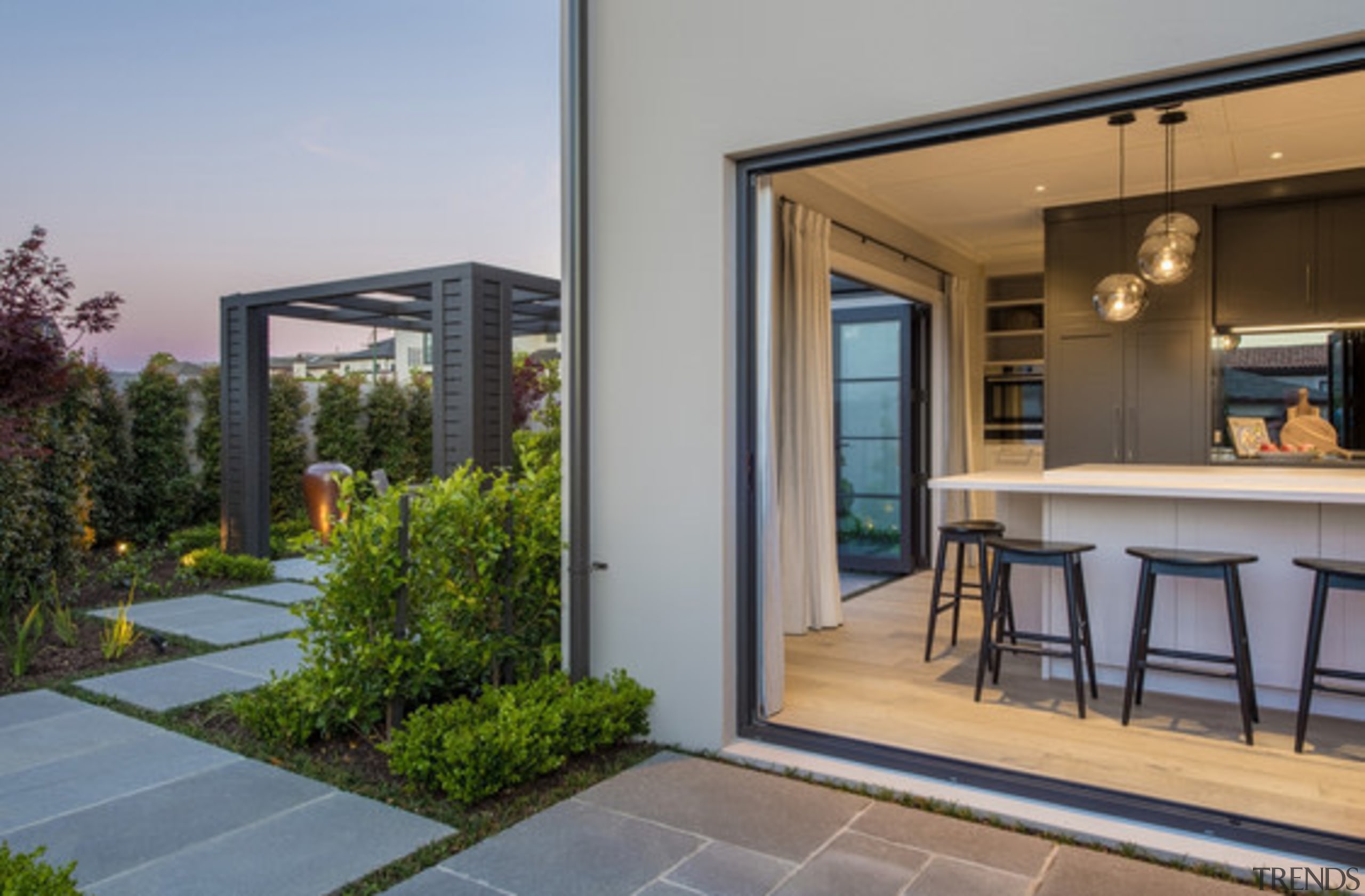 New Albany Show Home - New Albany Show door, facade, home, house, property, real estate, window, gray