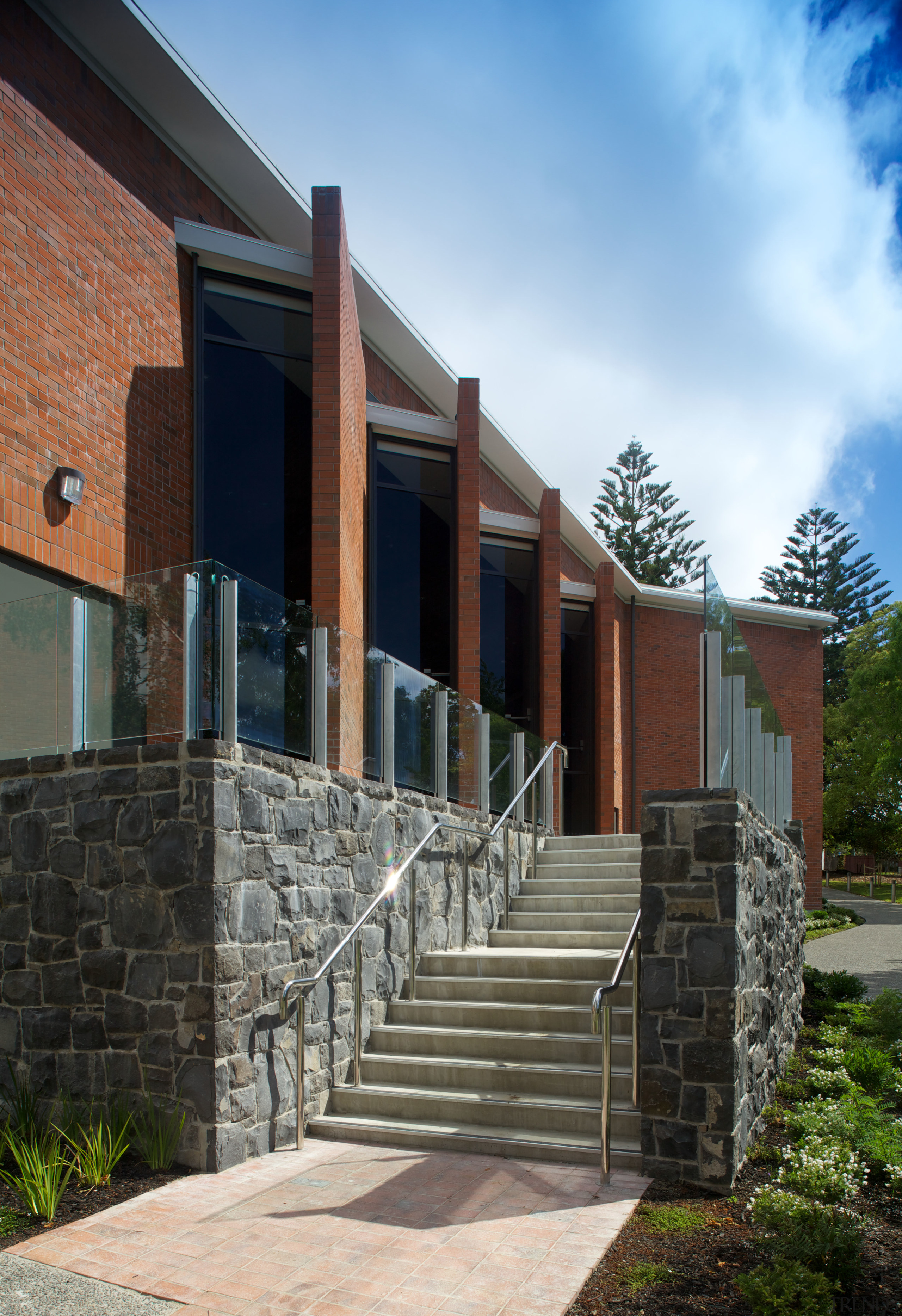 The building framework, protruding stage and attached canopy apartment, architecture, building, estate, facade, handrail, home, house, neighbourhood, property, real estate, residential area, siding, sky, walkway, wall, window, black