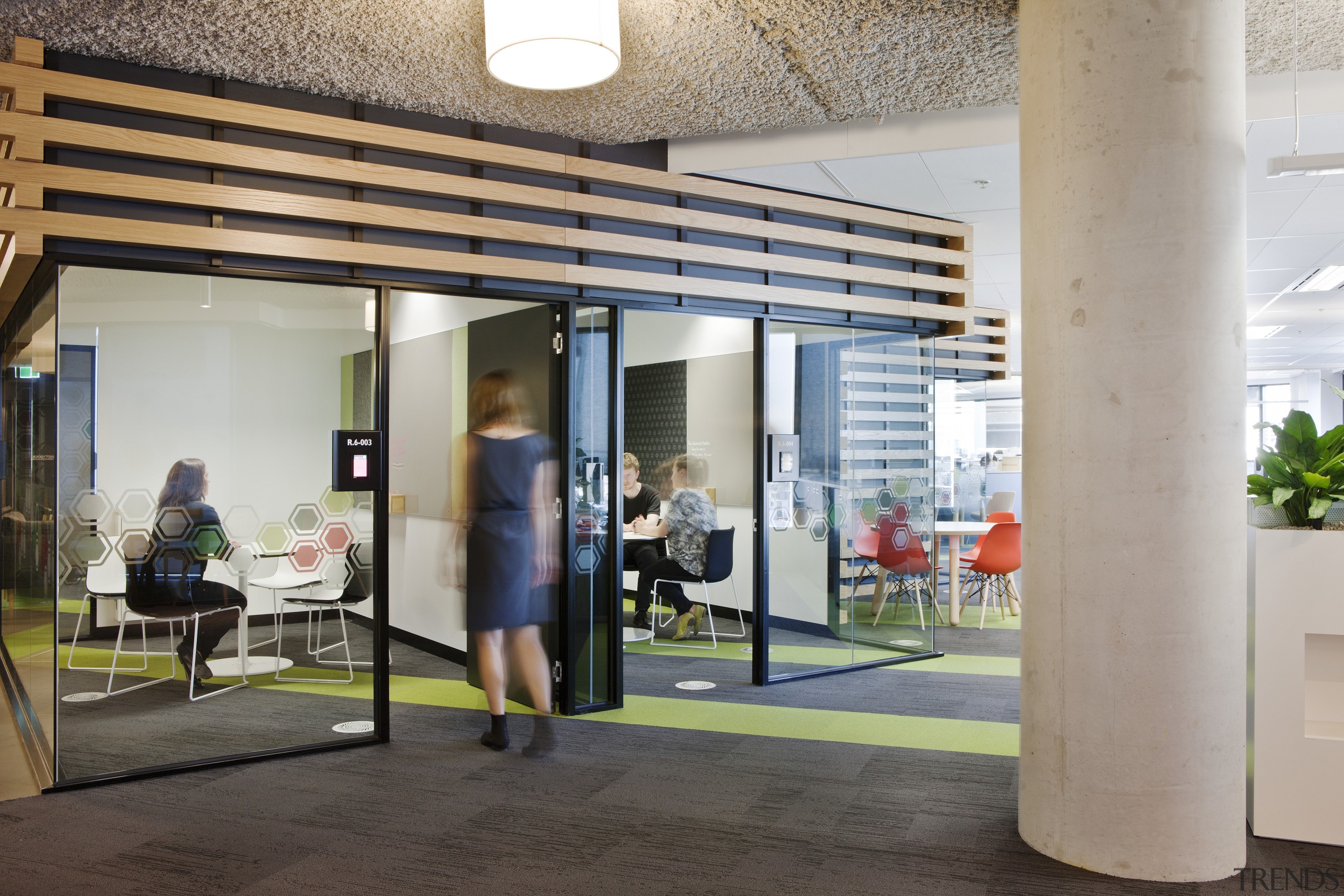 Meeting rooms at Aurecon House, Melbourne - Meeting interior design, gray