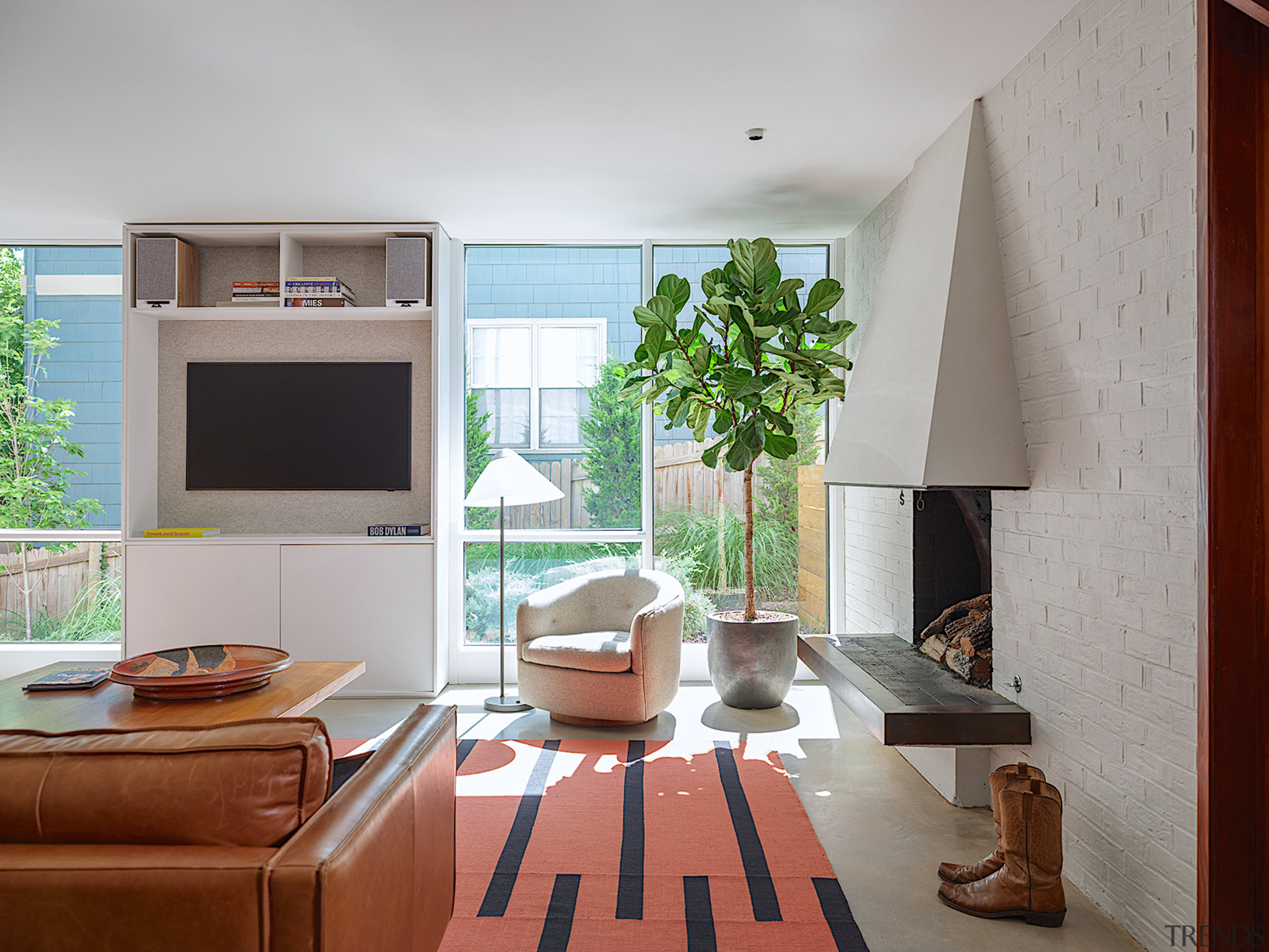 Looking out to the side of the home 