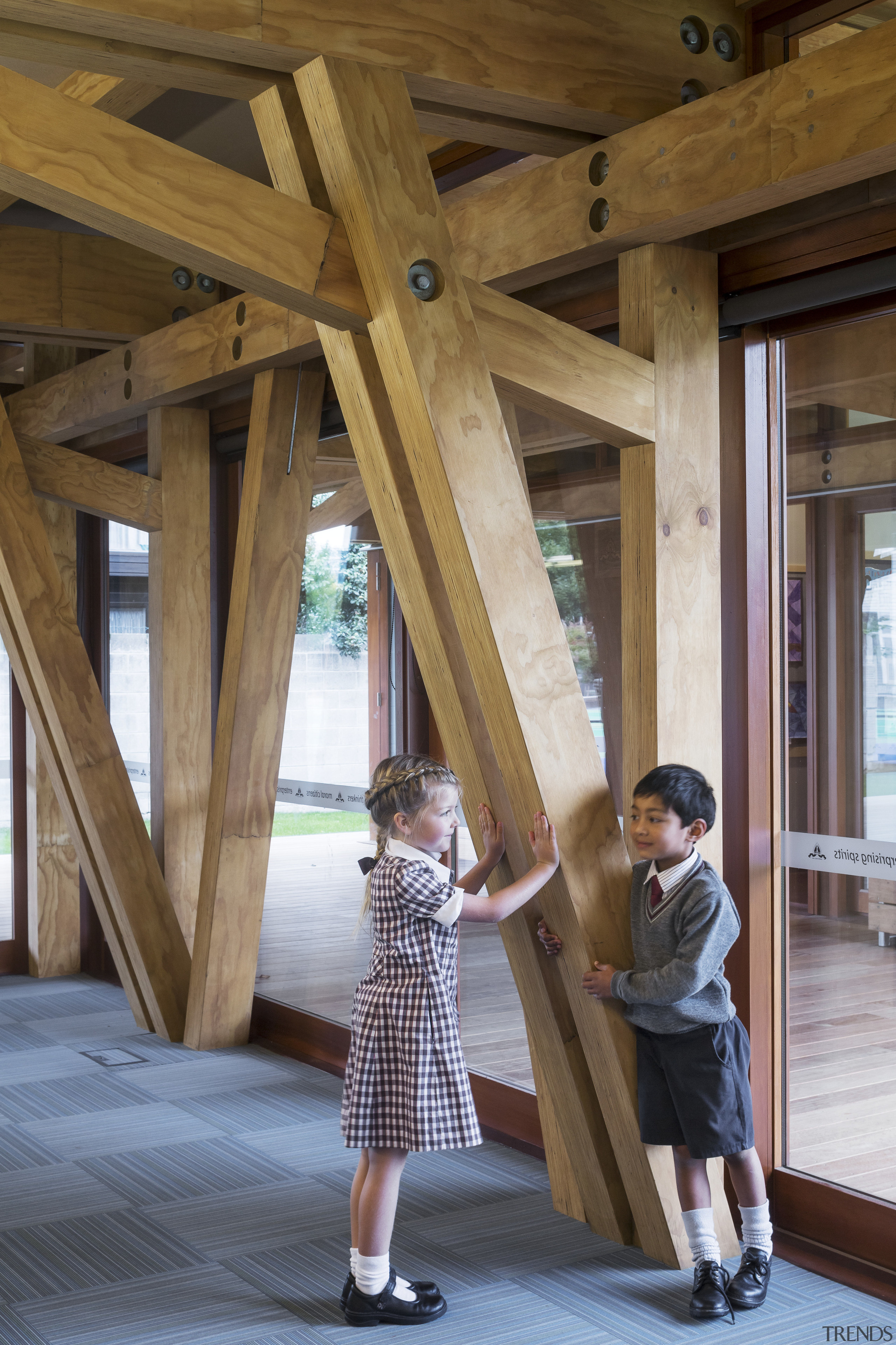 These LVL frames had been meticulously designed and architecture, beam, furniture, home, house, log cabin, table, window, wood, brown