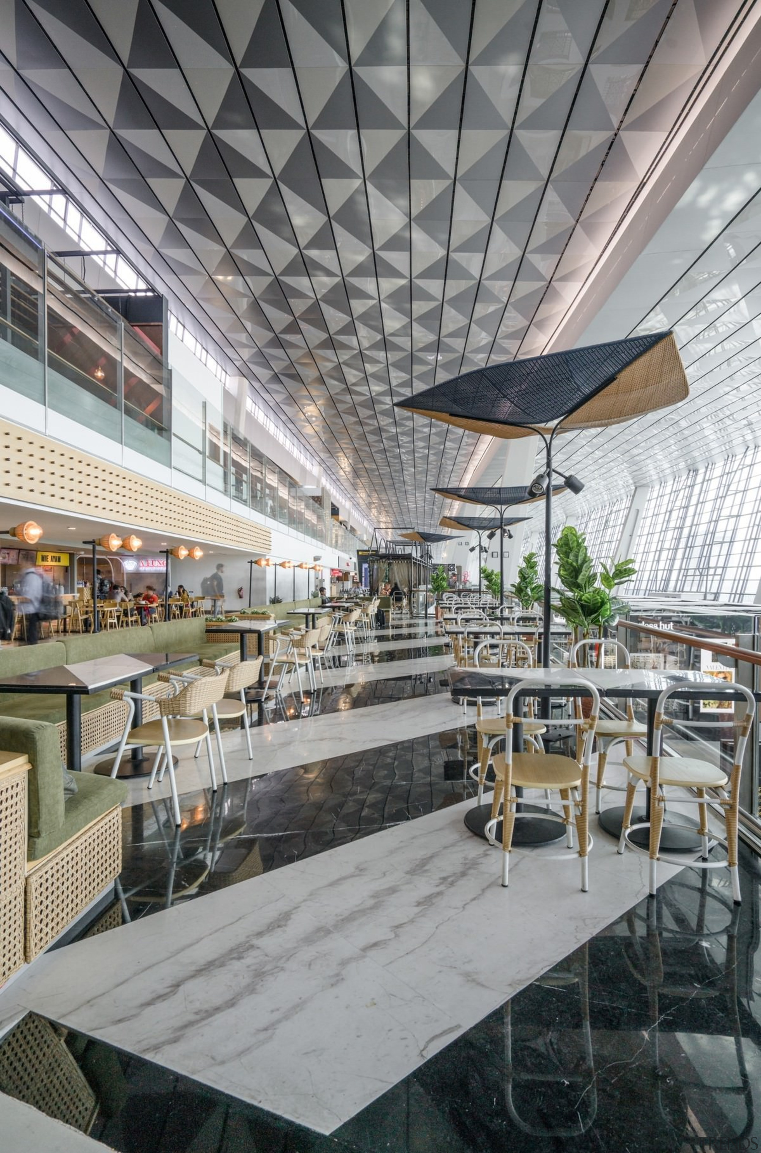 The terminal is one massive volume – important architecture, daylighting, interior design, gray