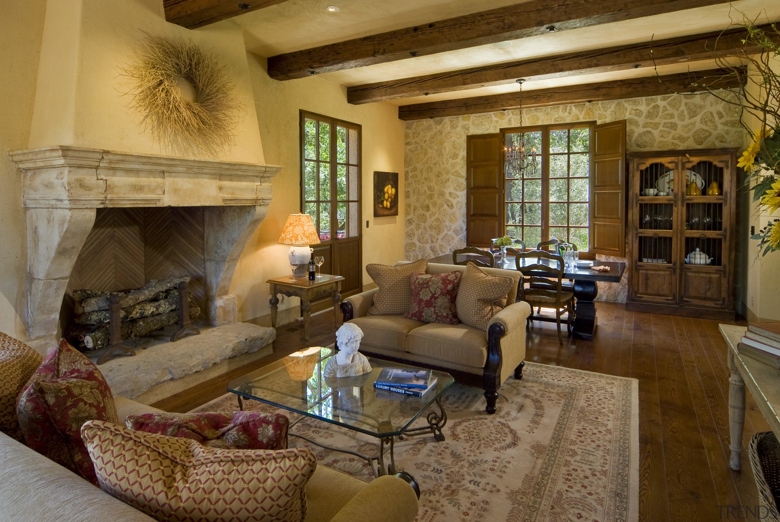 View of the lounge with wood floors &amp; ceiling, estate, home, interior design, living room, real estate, room, wood, brown