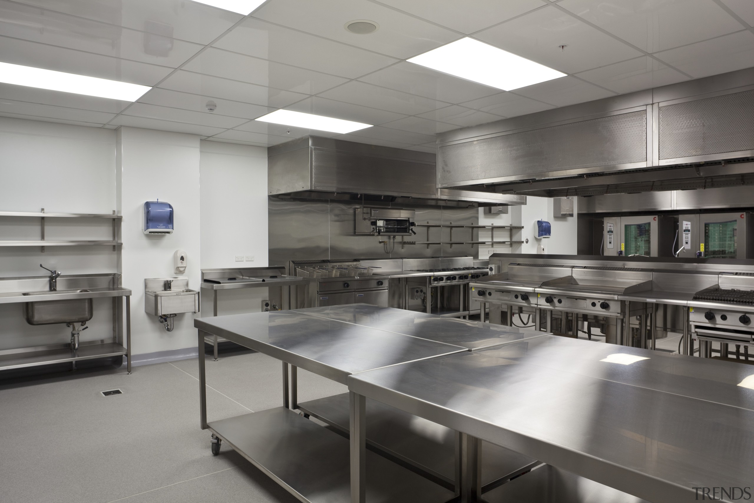 View of a kitchen at Eden Park which classroom, kitchen, gray