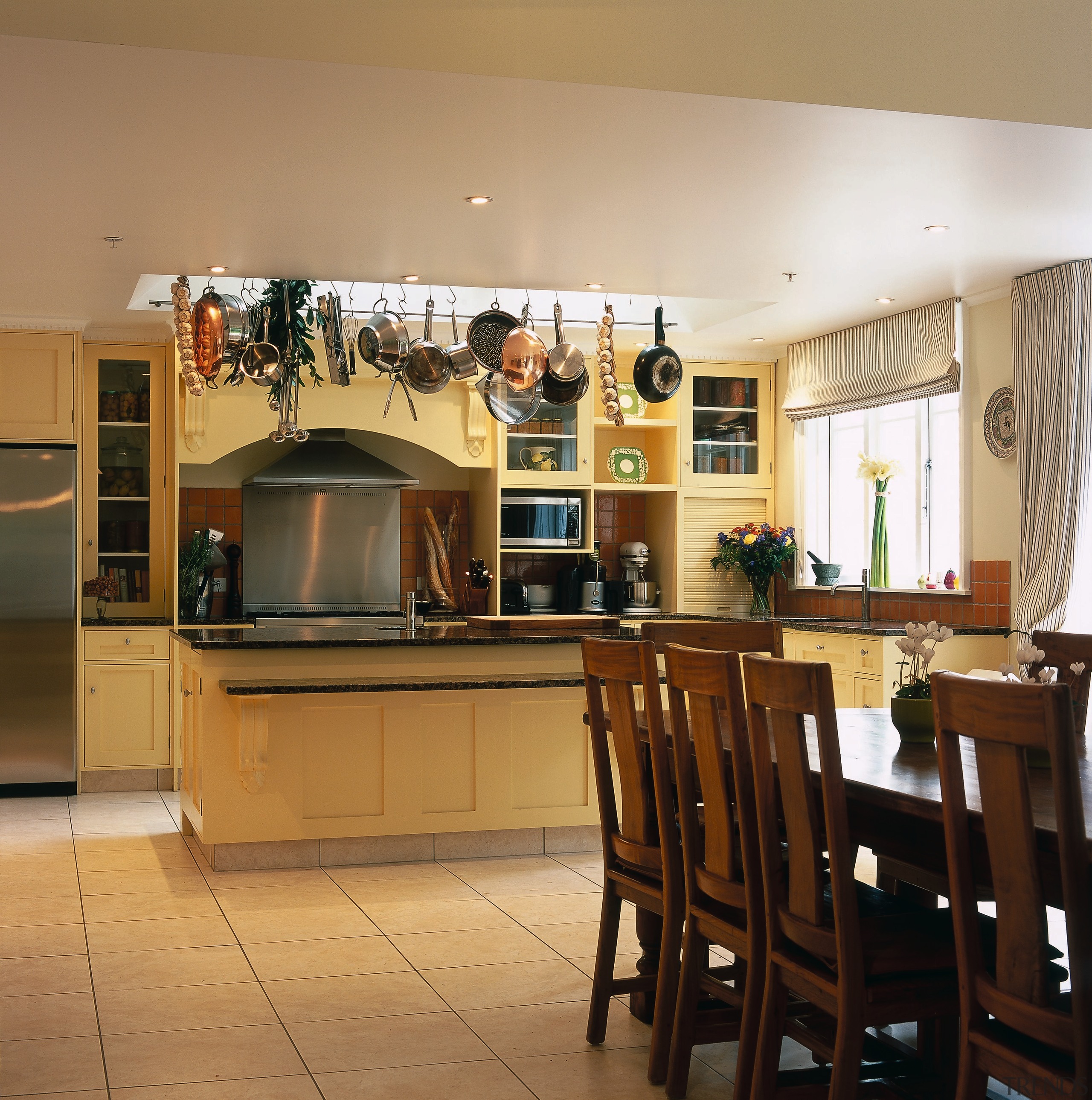 The view of the main kitchen of a cabinetry, countertop, cuisine classique, flooring, interior design, kitchen, real estate, room, brown, orange