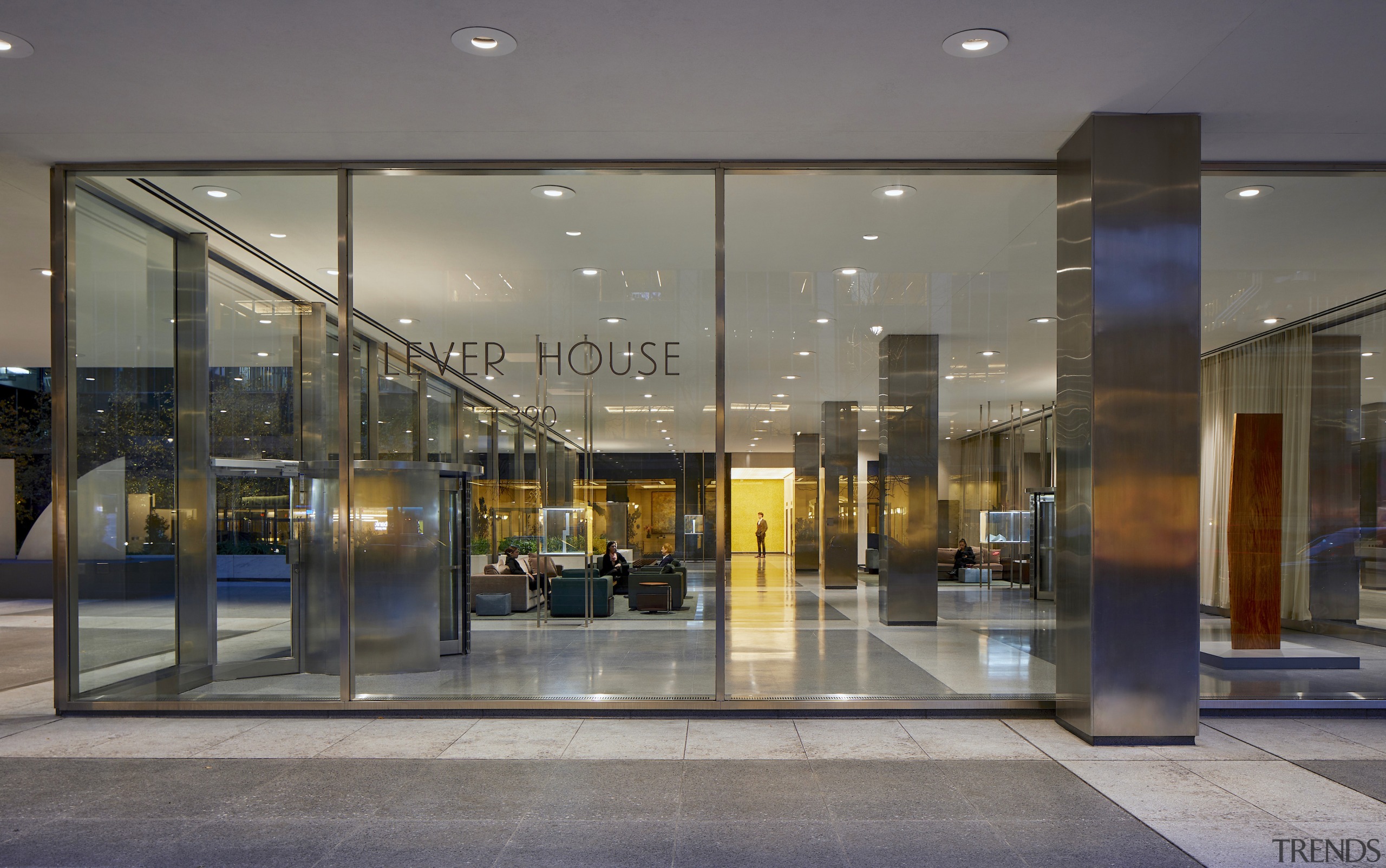 Entry to the iconic office building. - Reactivated 