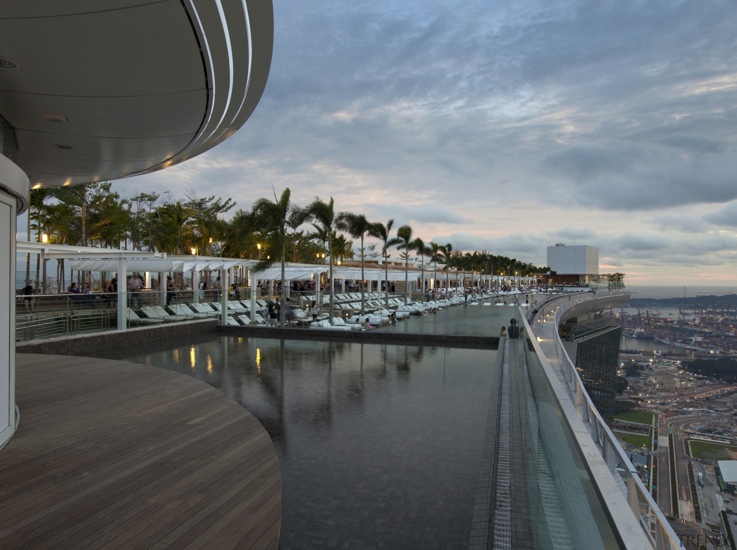 Marina Bay Sands, Singapore - Marina Bay Sands, architecture, city, condominium, dock, marina, real estate, reflection, sky, water, waterway, black, gray