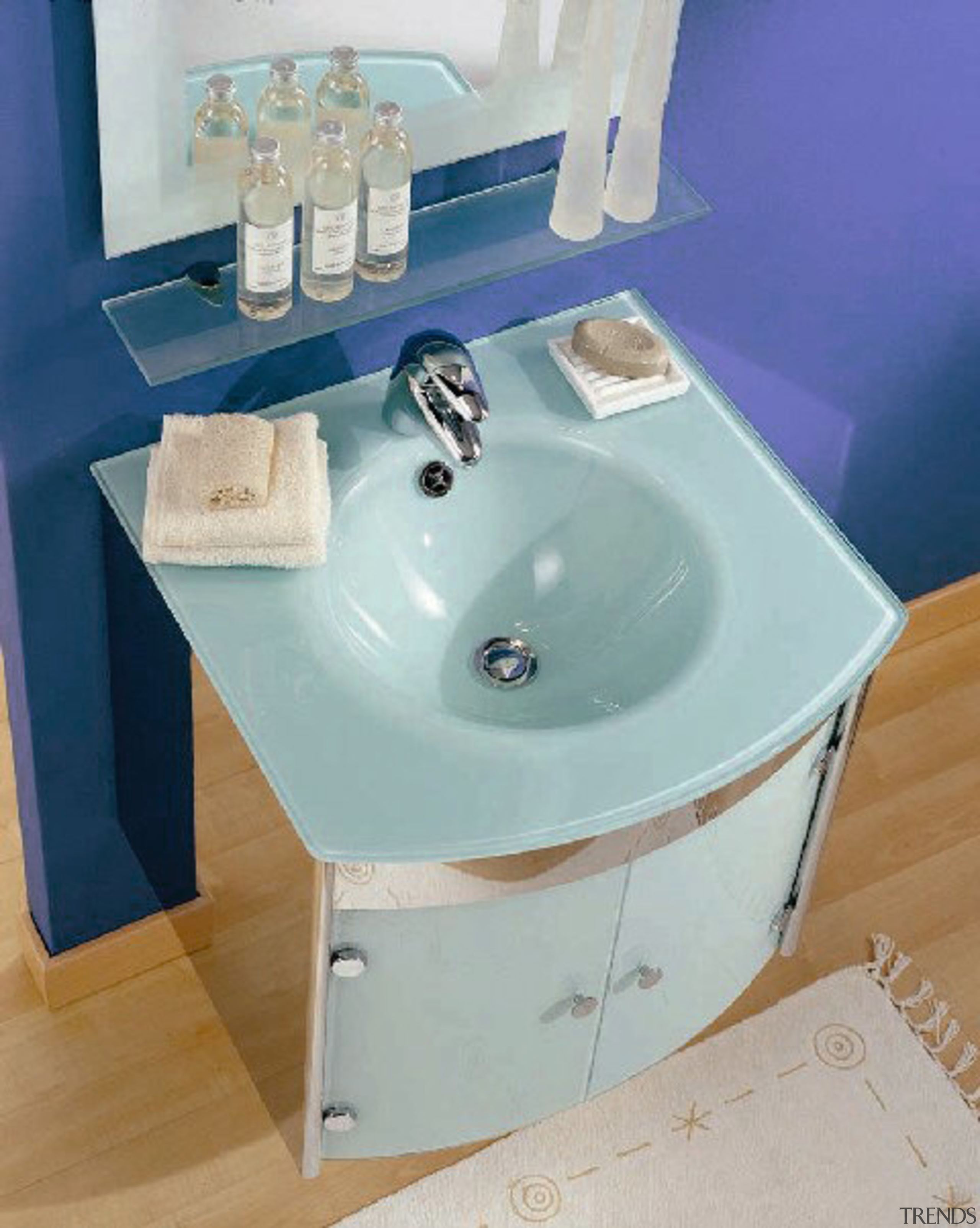 View of the vanity unit within this bathroom bathroom, bathroom accessory, bathroom cabinet, bathroom sink, bidet, ceramic, plumbing fixture, product design, sink, tap, toilet seat, gray, blue