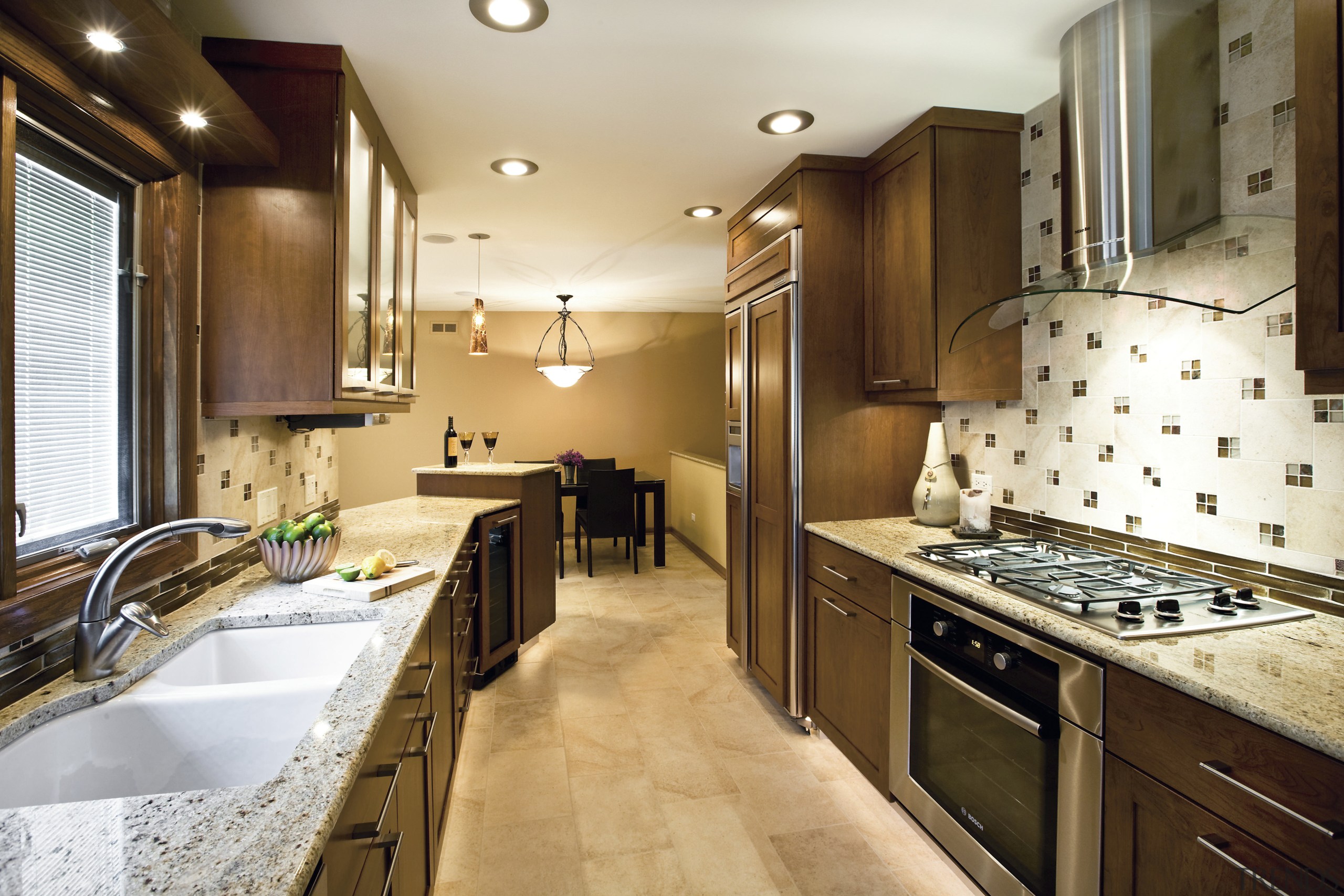 View of a kitchen designed by an NKBA ceiling, countertop, cuisine classique, interior design, kitchen, real estate, room, brown, white