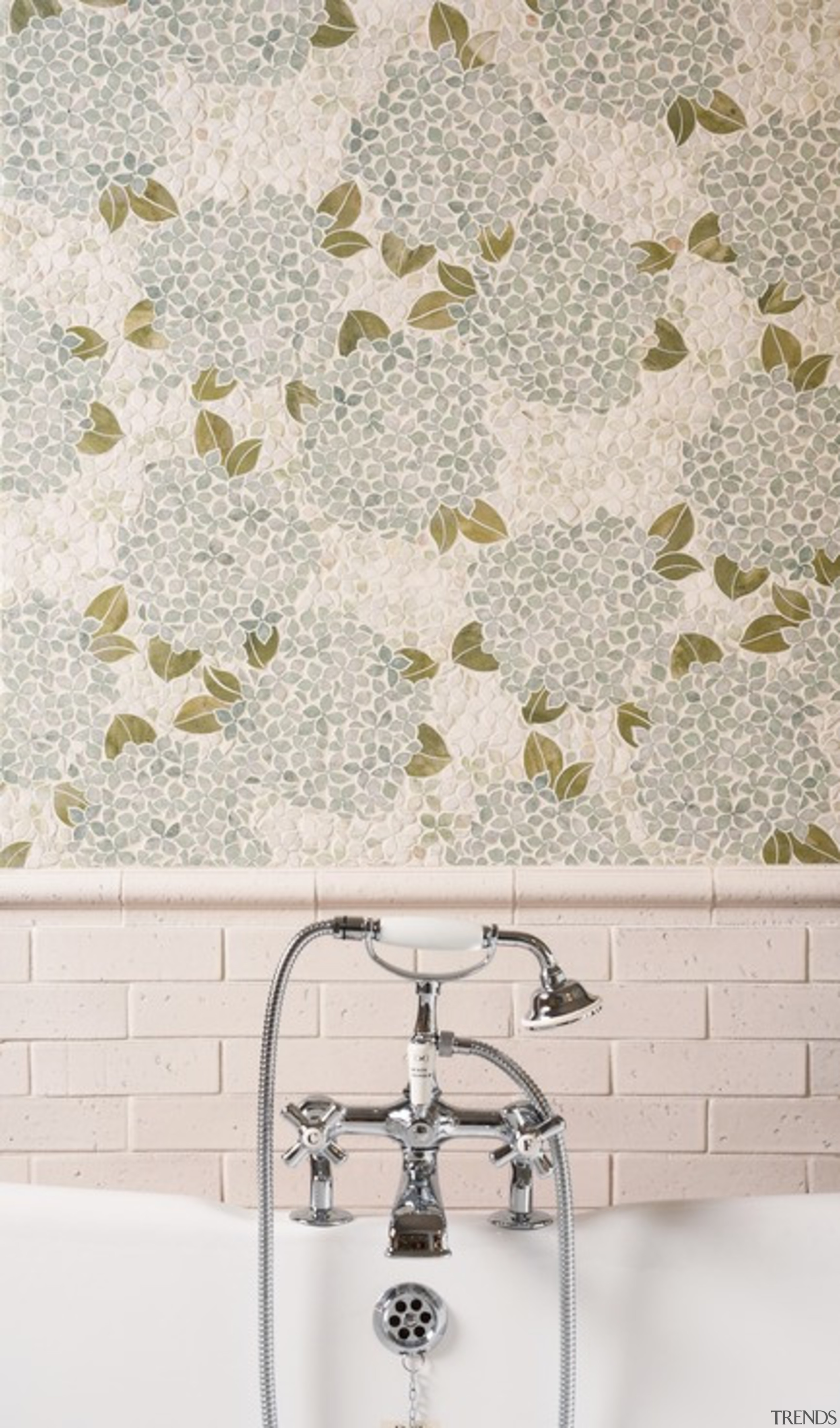 Hydrangea – French Quarter Collection - interior design interior design, tile, wall, wallpaper, white