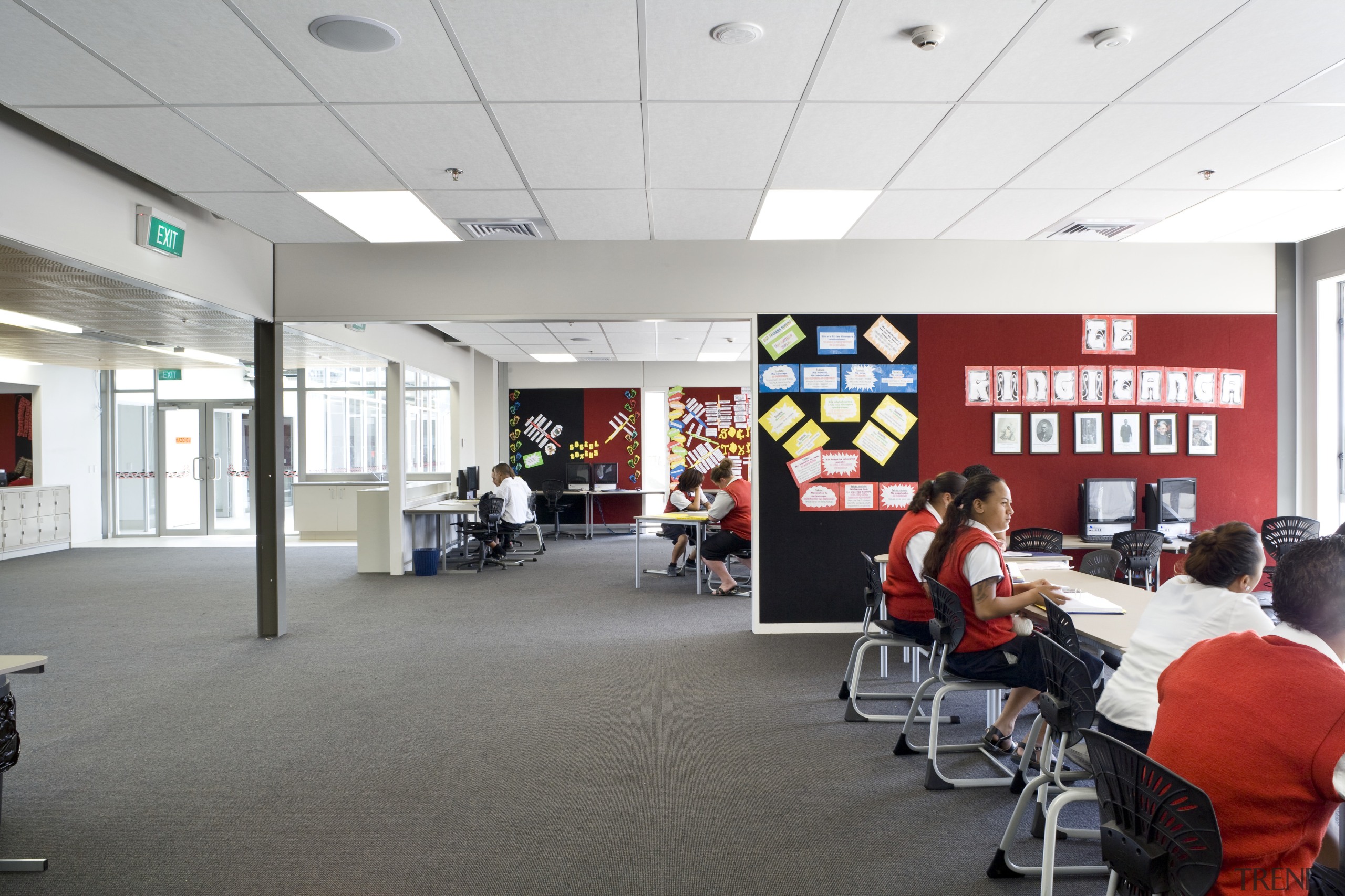 Images of Te Whanua O Tupuranga School, which institution, interior design, white, gray