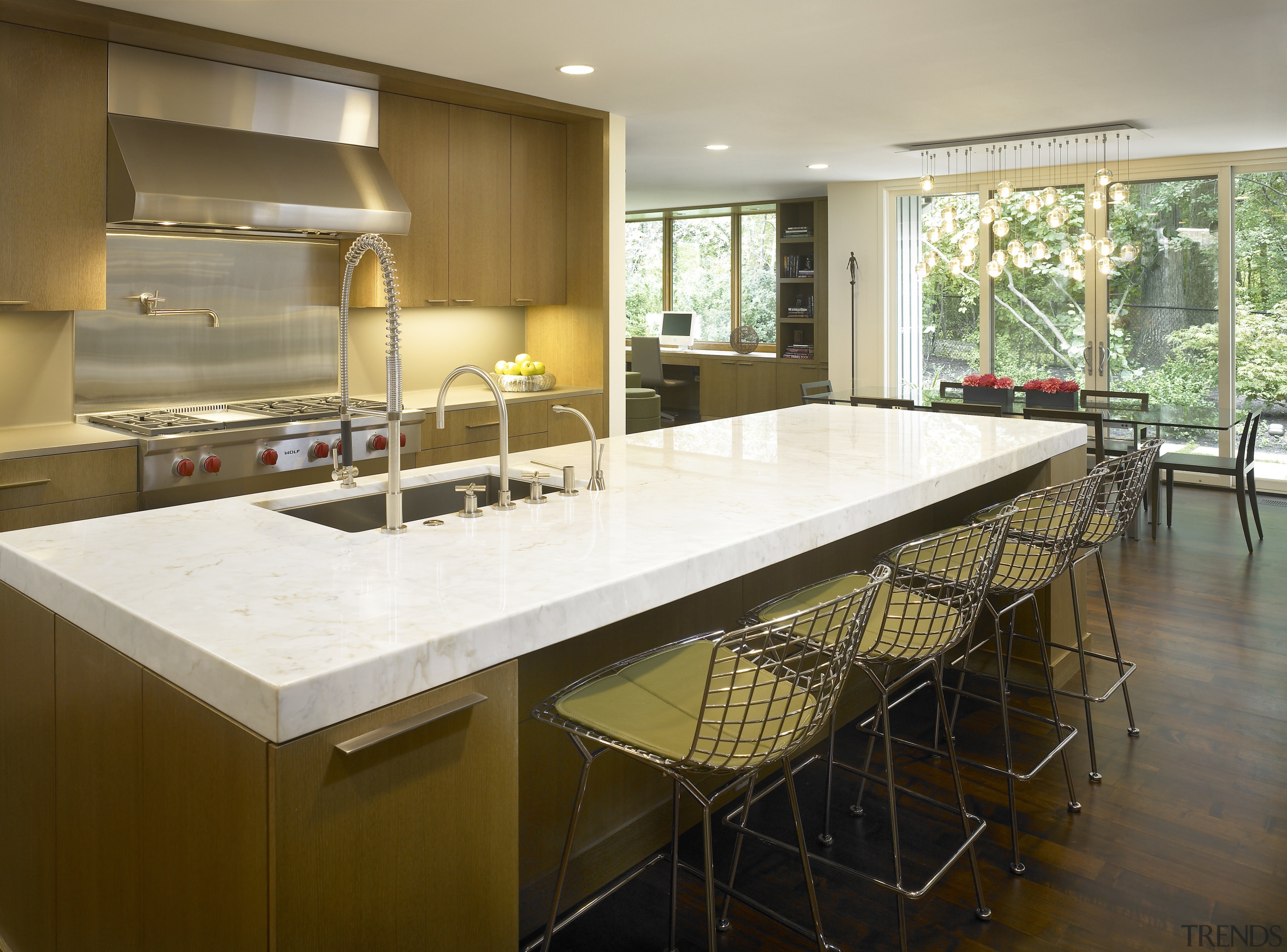 Contemporary kitchen by Architect Stuart Cohen - Contemporary countertop, interior design, kitchen, real estate, room, brown, white