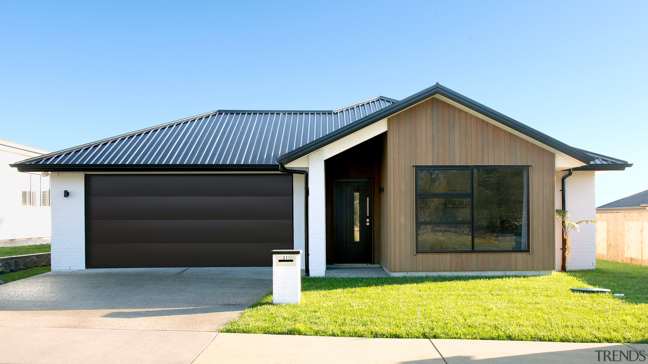 The home has a crisp, modern look when 