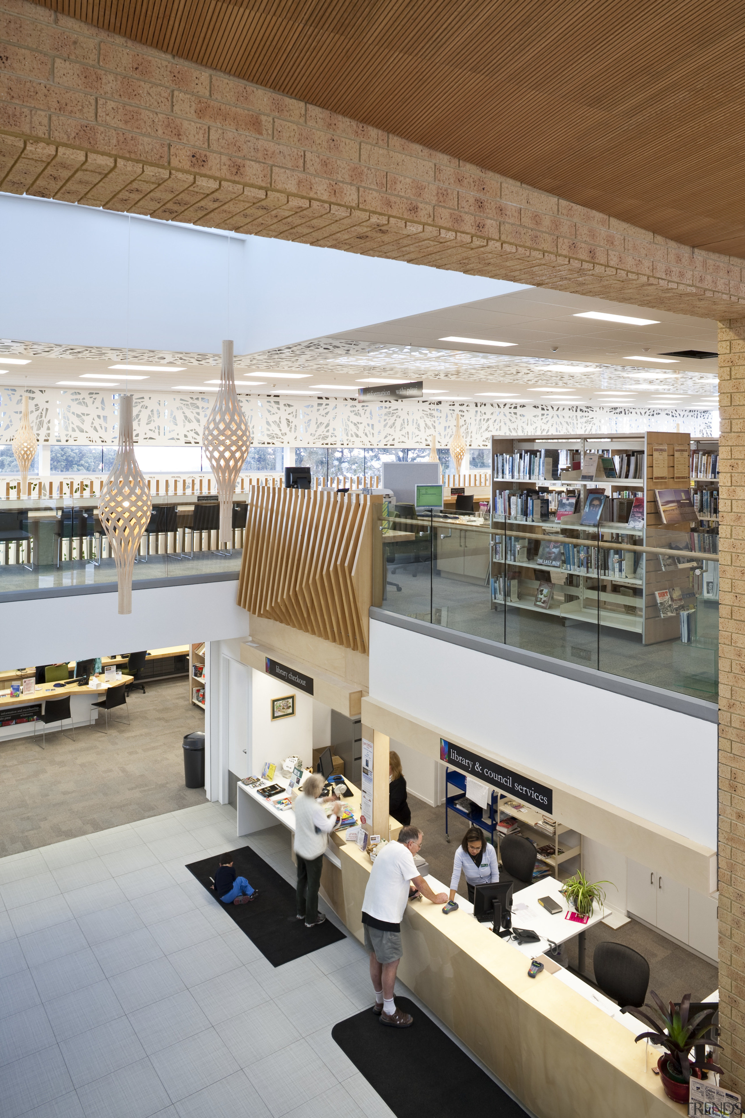 Birkenhead library Auckland, NZ. - Birkenhead library Auckland, architecture, interior design, gray, brown