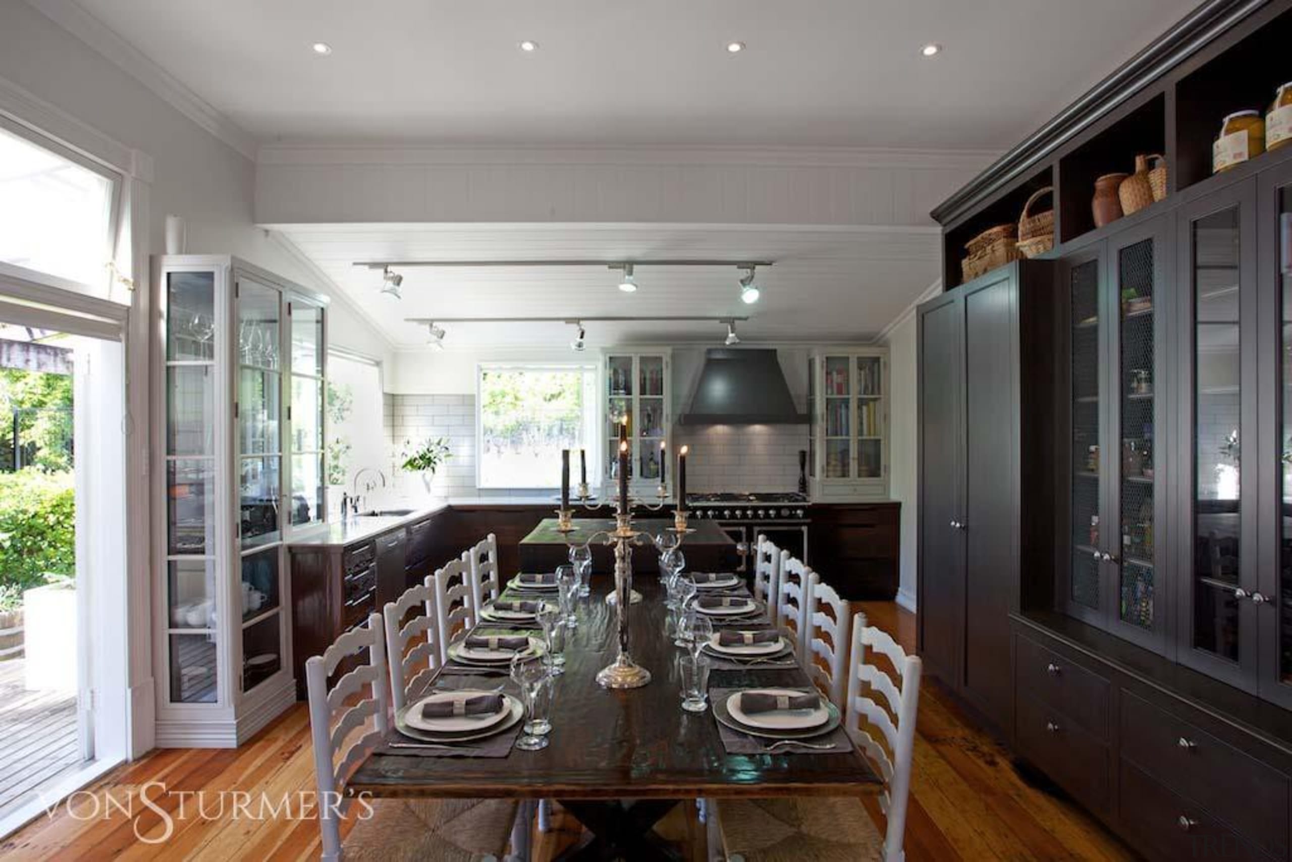 Grand Old Auckland Villa - Grand Old Auckland ceiling, countertop, dining room, interior design, kitchen, property, real estate, room, gray, black