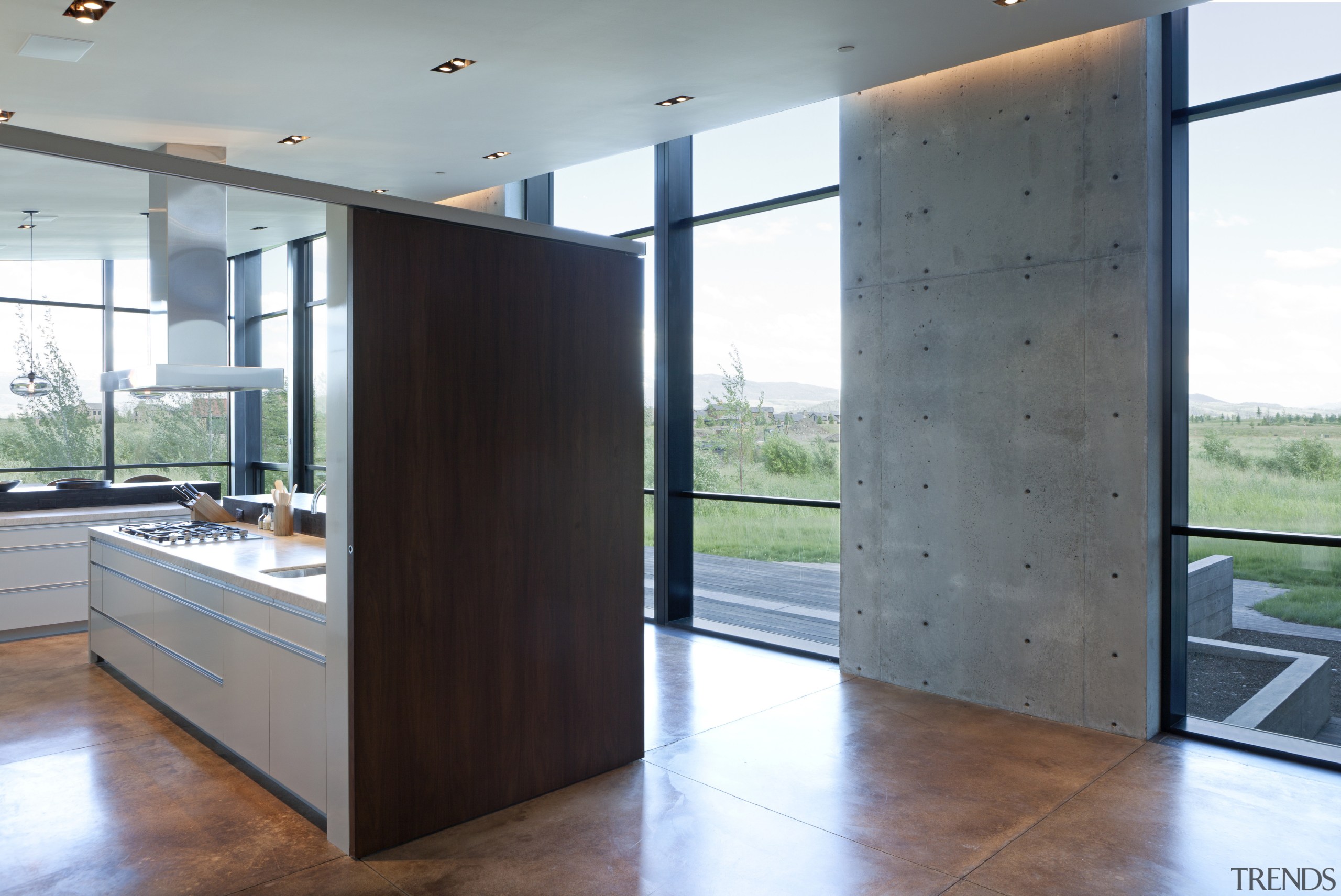 High ceilings in two corners of the home architecture, floor, house, interior design, white, gray