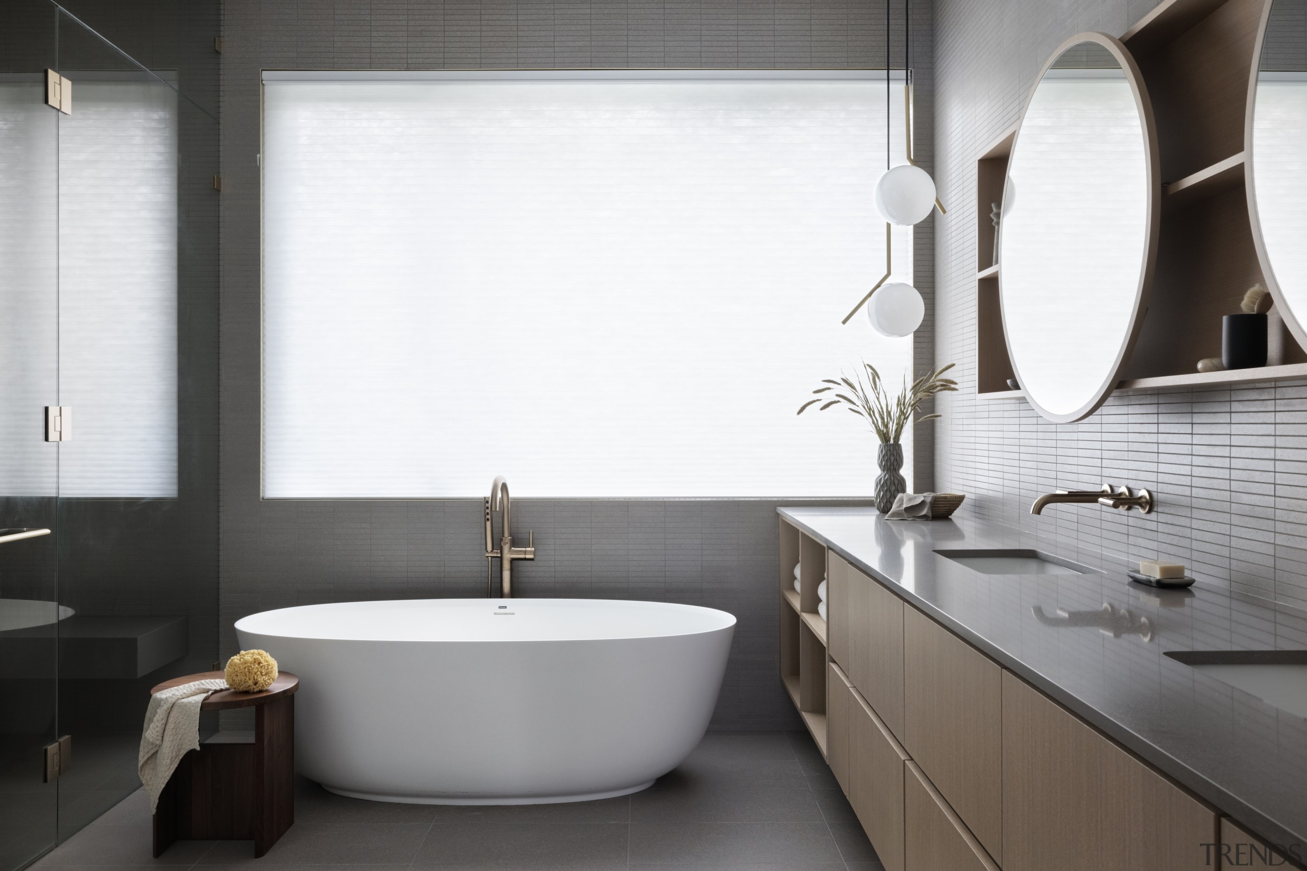 Another view of the master bathroom. - East 