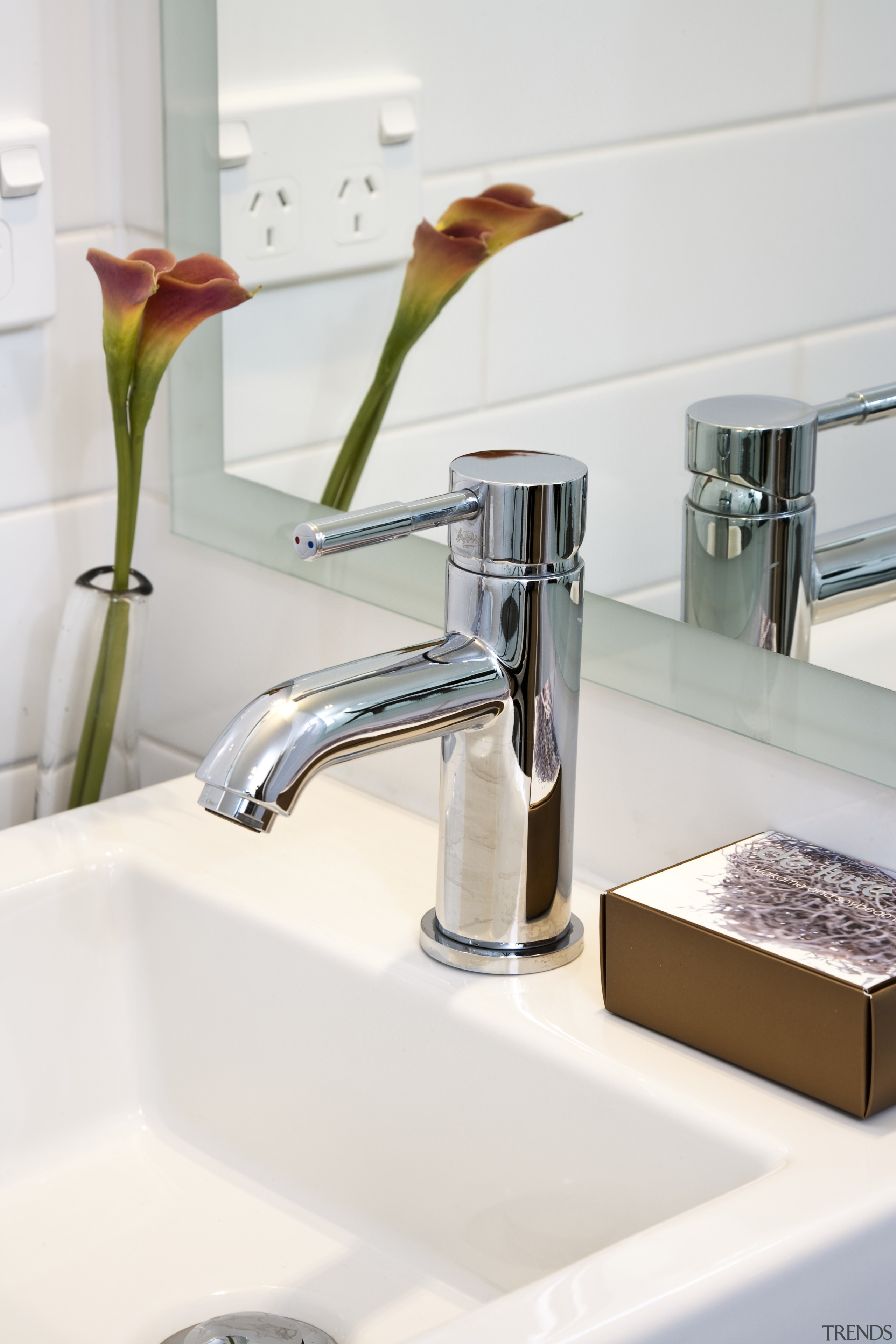 White subway tiles and Atlantis EasyTile frameless glass bathroom, plumbing fixture, product design, sink, tap, white