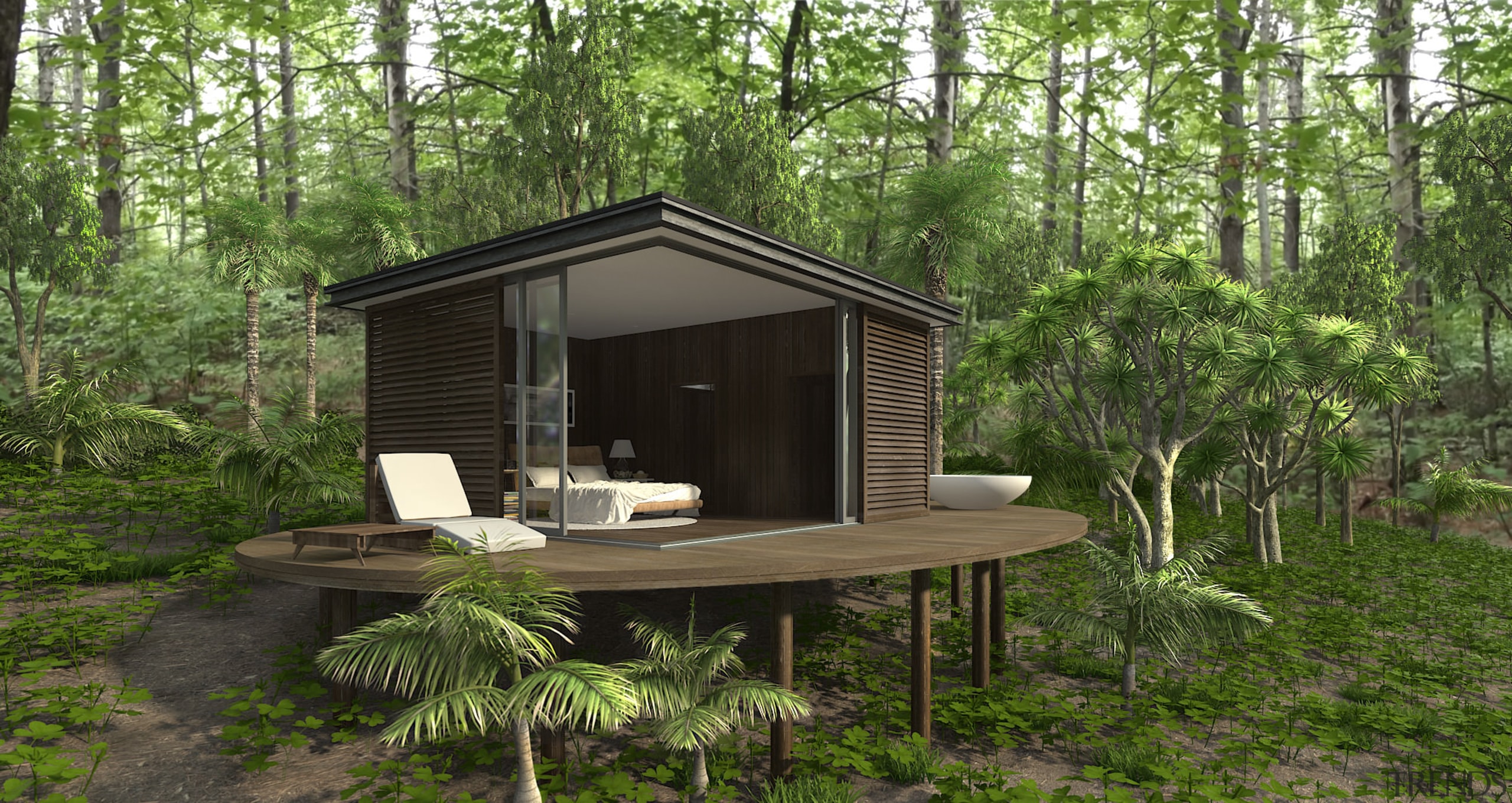 Coolhouse creates healthy, energy-efficient homes - Coolhouse creates backyard, cottage, home, house, outdoor structure, real estate, shed, tree, brown, green