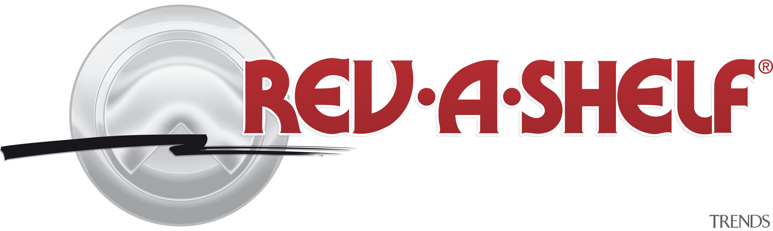 View of kitchen organisation products by Rev-A-Shelf, including brand, font, logo, product, product design, text, white