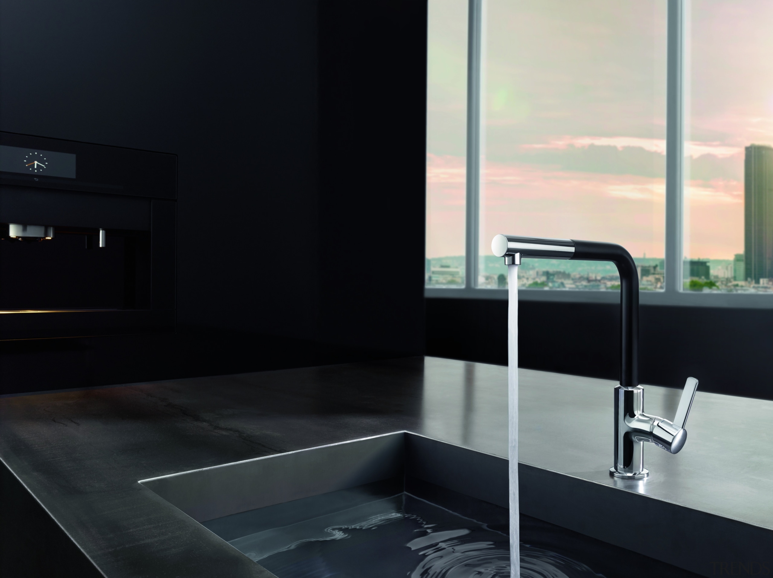 Foreno 2 - angle | architecture | bathroom angle, architecture, bathroom, countertop, glass, interior design, plumbing fixture, sink, tap, black