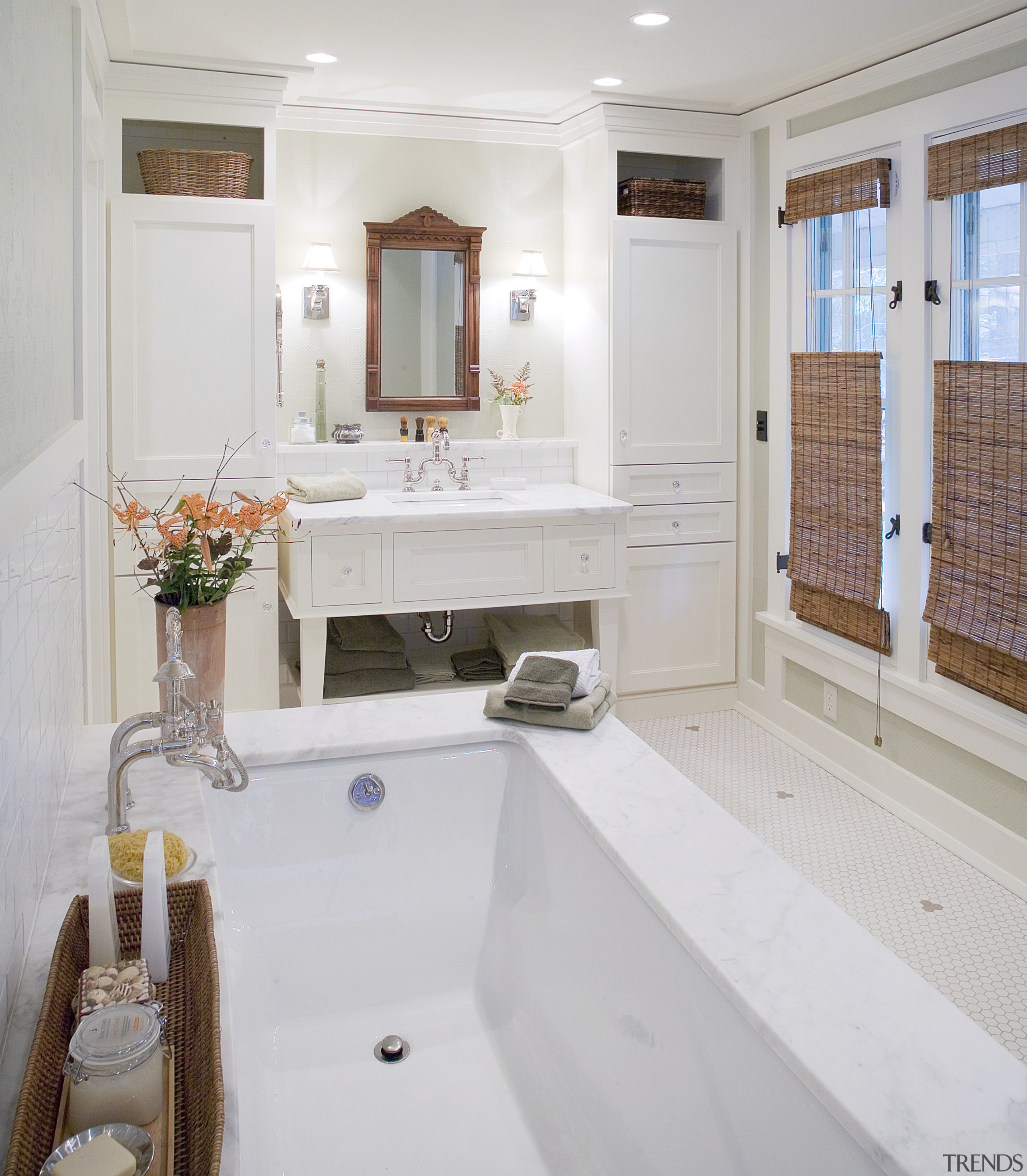 Image of a bathroom designed by an NKBA bathroom, countertop, floor, home, interior design, real estate, room, sink, window, gray