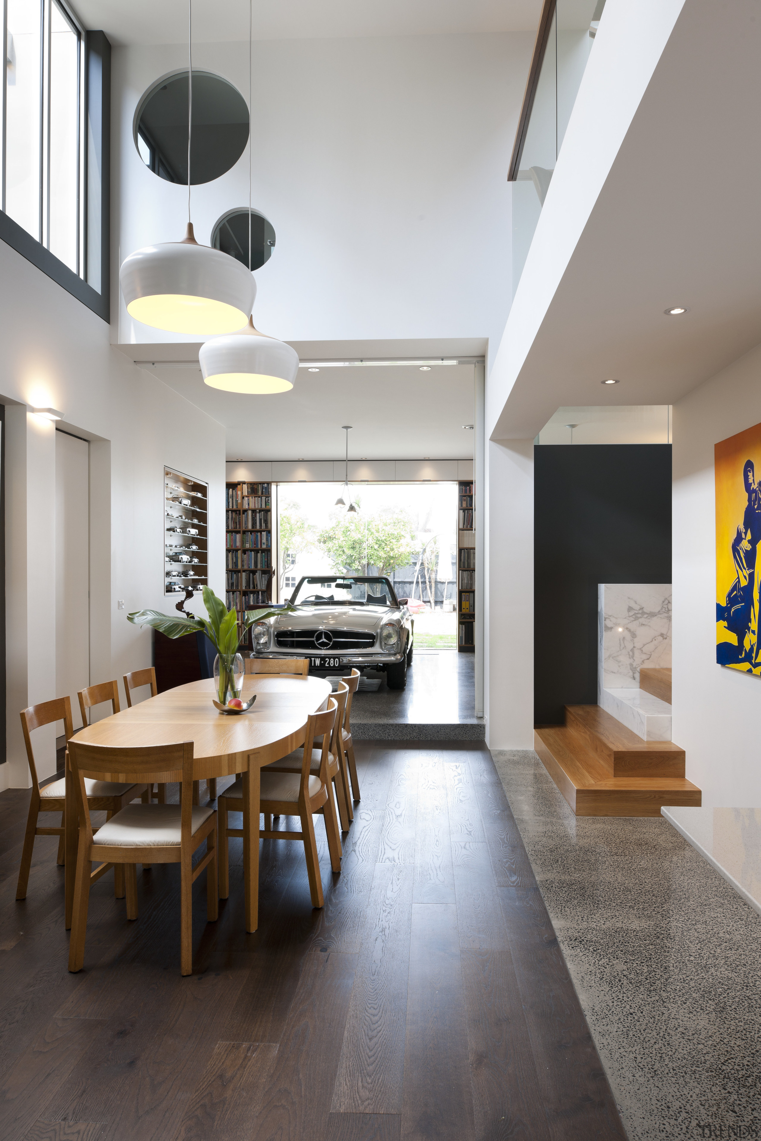 Taras Wolf contemporary family home - Taras Wolf ceiling, dining room, floor, flooring, house, interior design, living room, table, gray