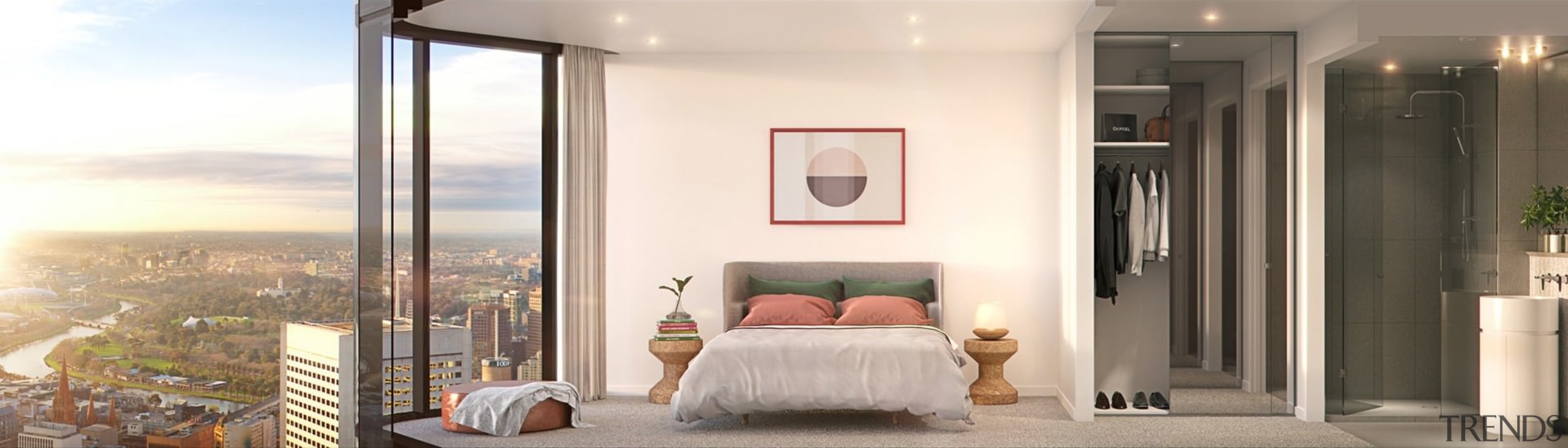 One of the bedrooms - One of the ceiling, estate, home, house, interior design, property, real estate, room, white