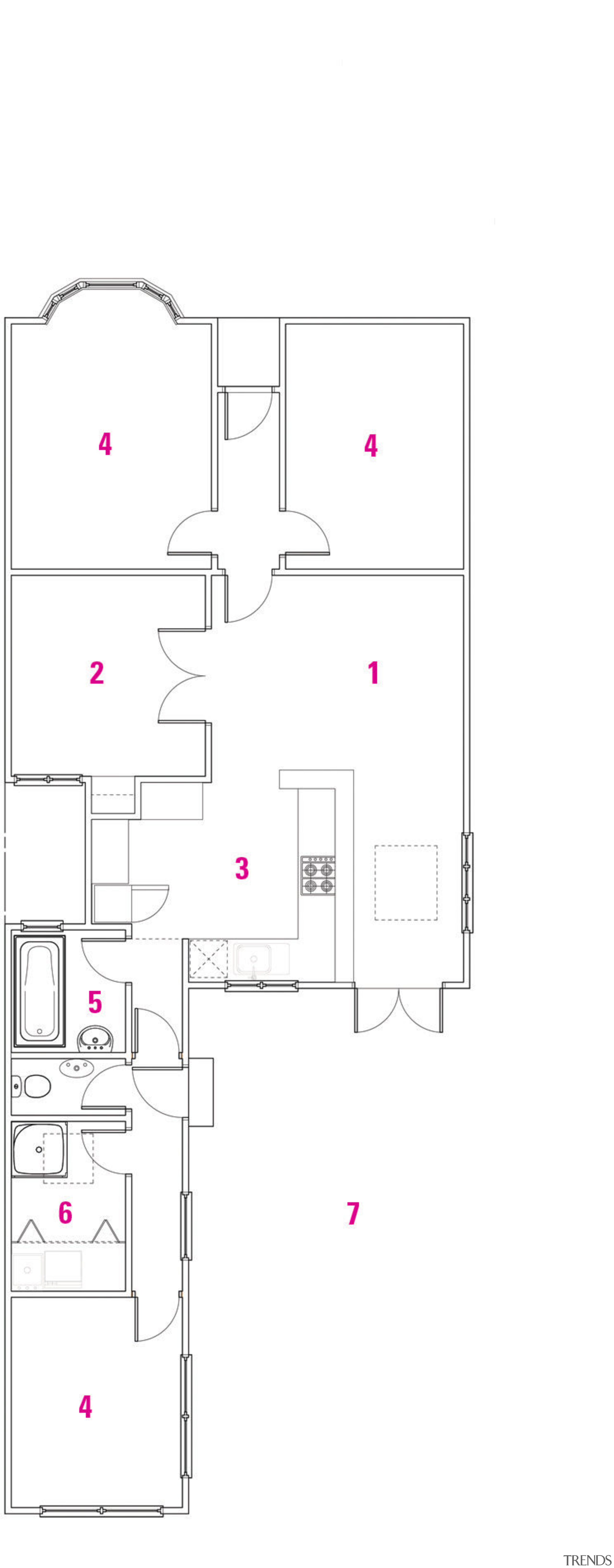 Floorplan of the house - Floorplan of the angle, architecture, area, design, diagram, drawing, floor plan, line, plan, product, product design, purple, structure, white