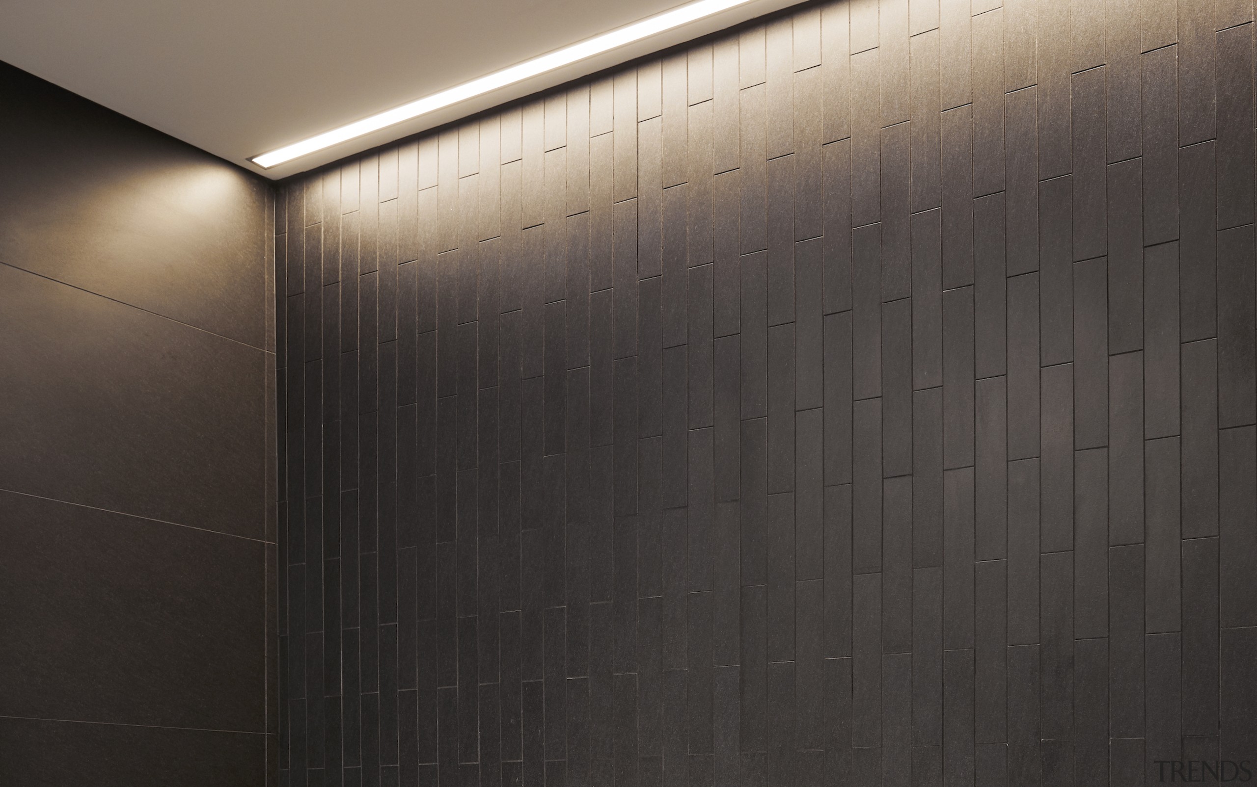 The wall-set bath filler is ideally positioned at the 